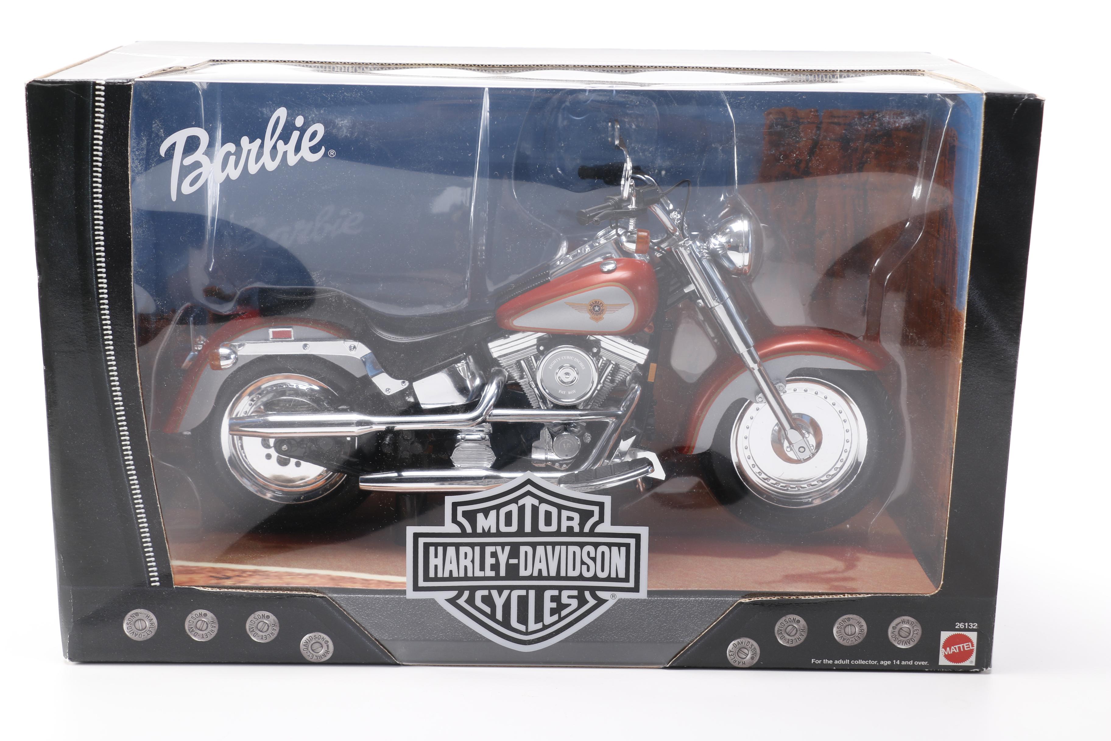 1999 Mattel Harley-Davidson Barbie Dolls and Motorcycle