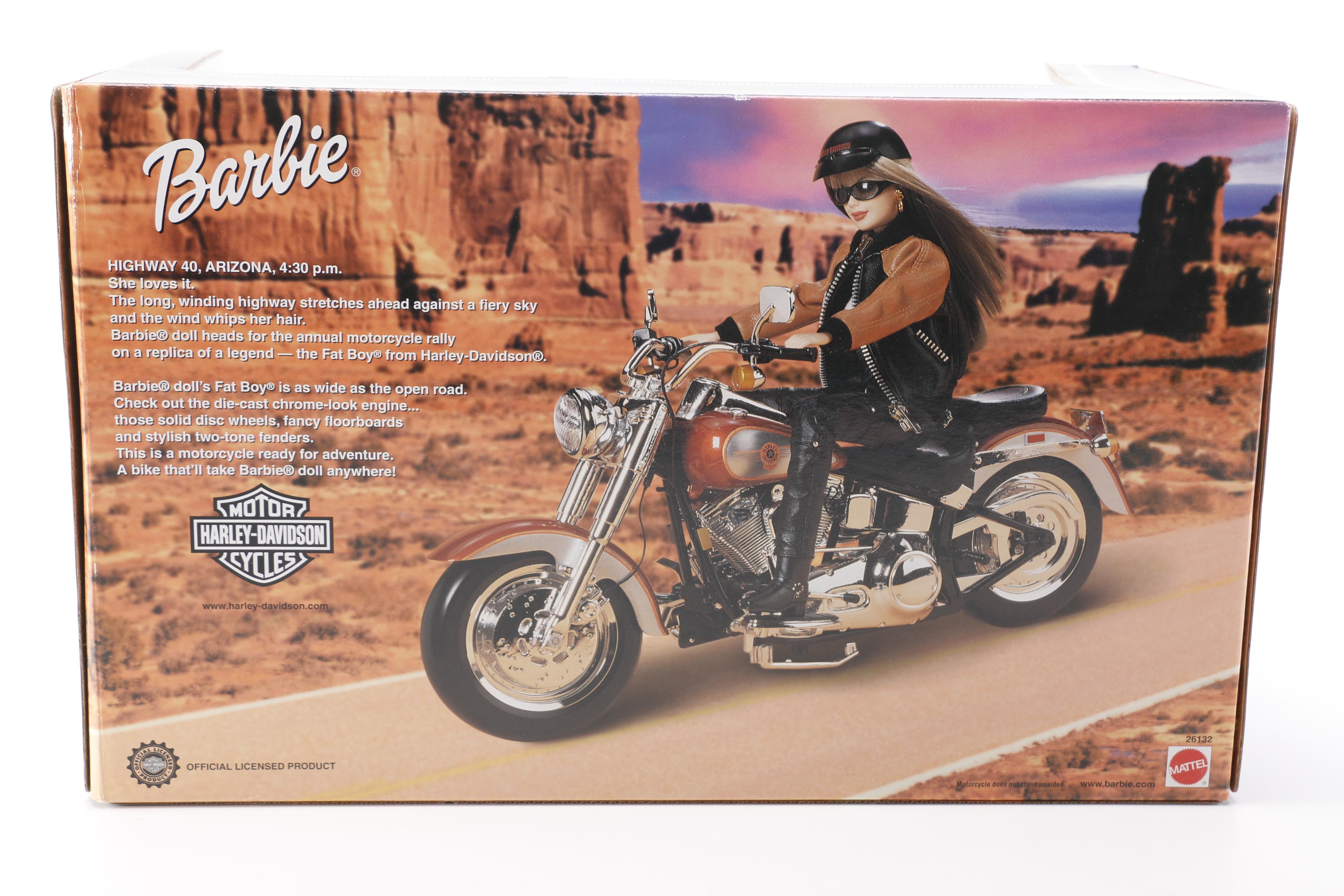 1999 Mattel Harley-Davidson Barbie Dolls and Motorcycle