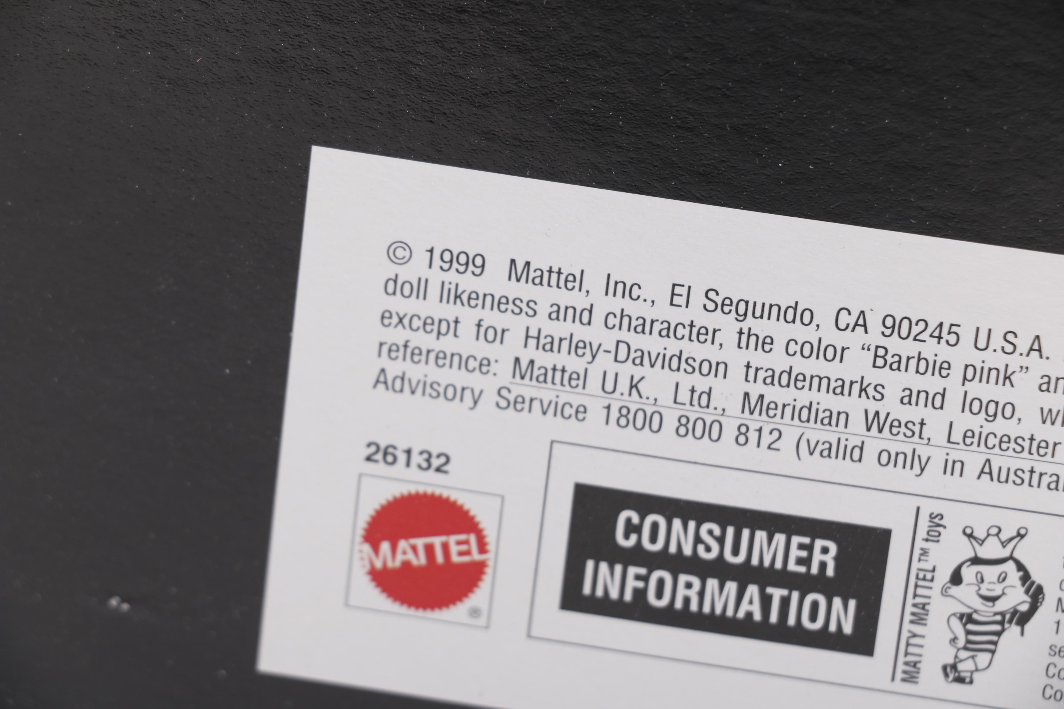 1999 Mattel Harley-Davidson Barbie Dolls and Motorcycle