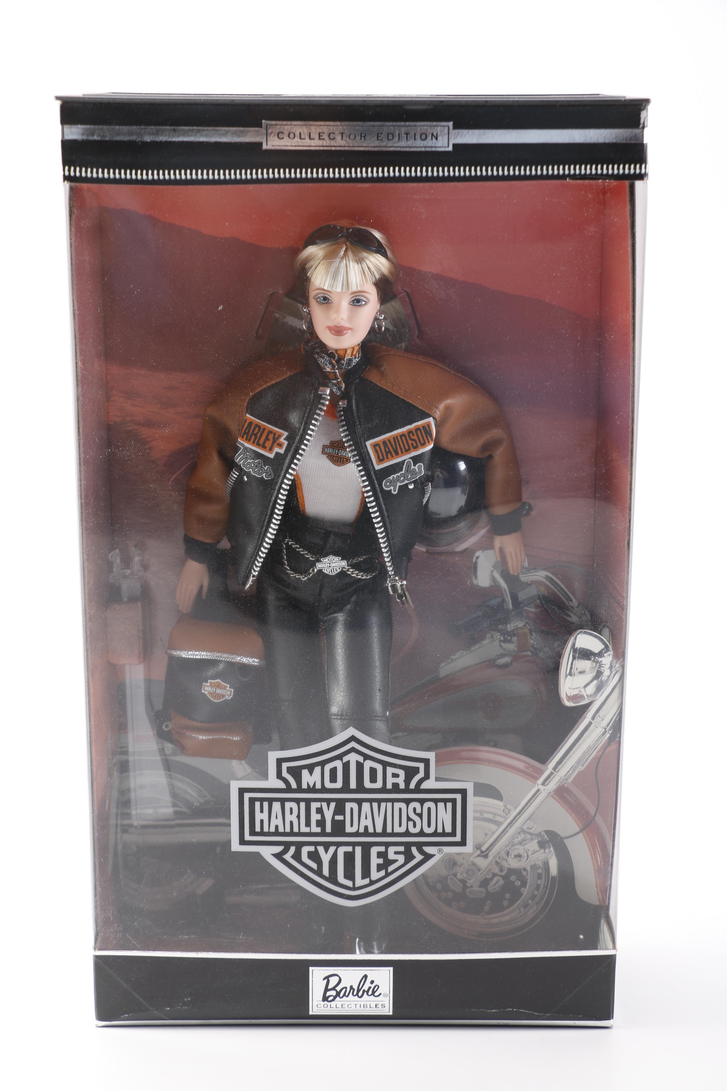 1999 Mattel Harley-Davidson Barbie Dolls and Motorcycle