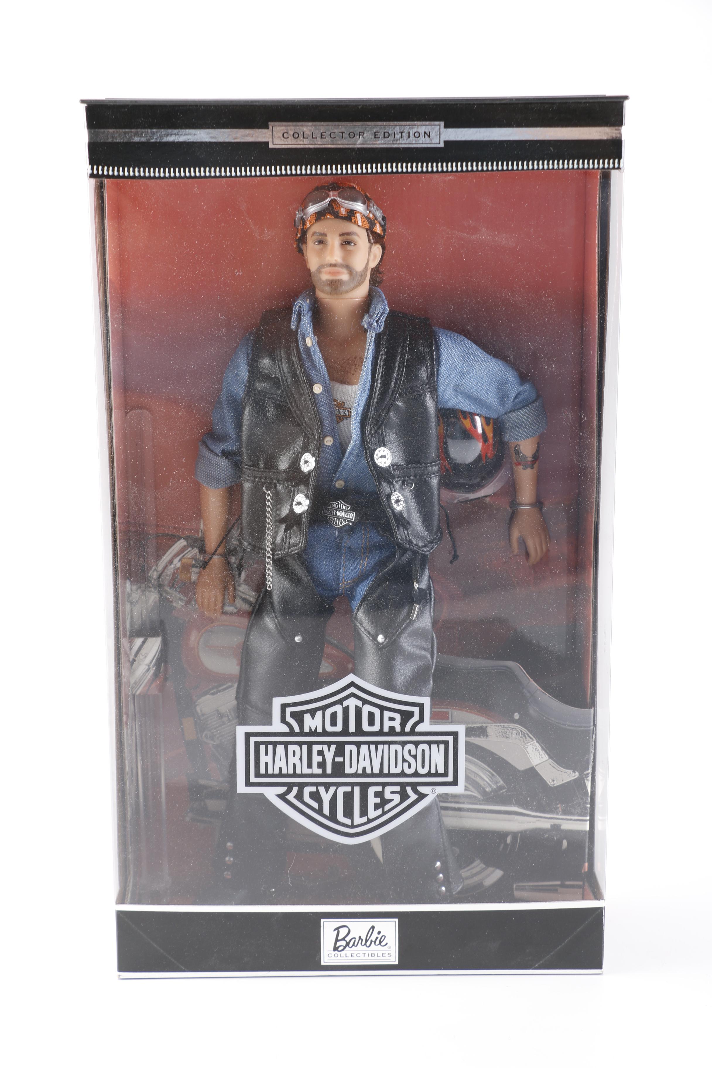 1999 Mattel Harley-Davidson Barbie Dolls and Motorcycle