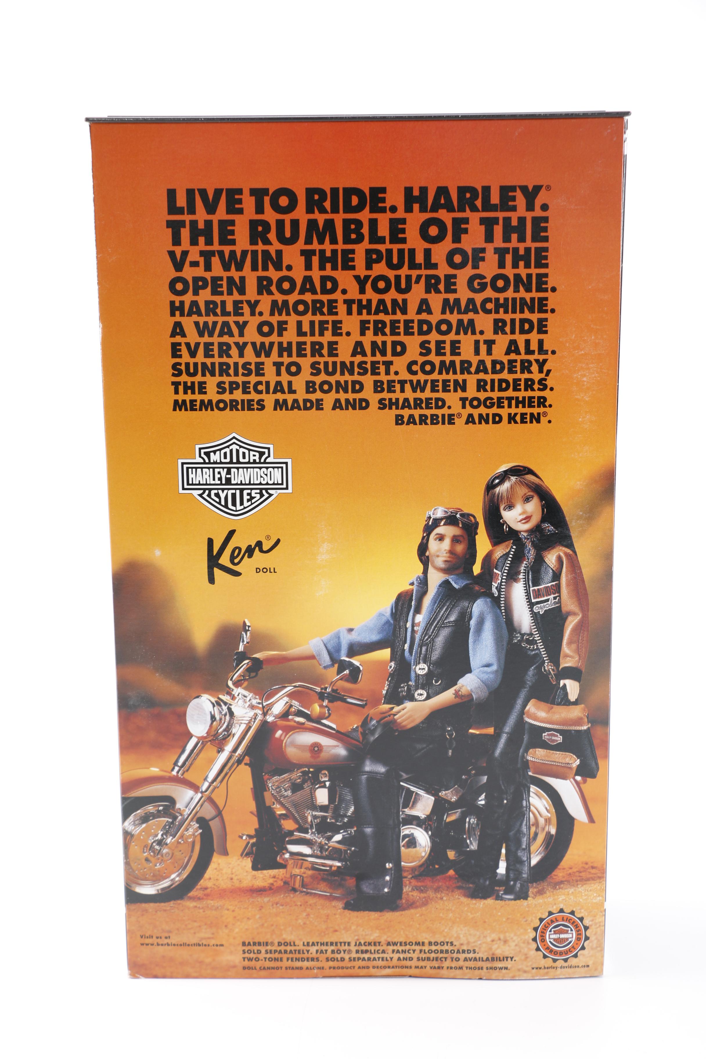 1999 Mattel Harley-Davidson Barbie Dolls and Motorcycle