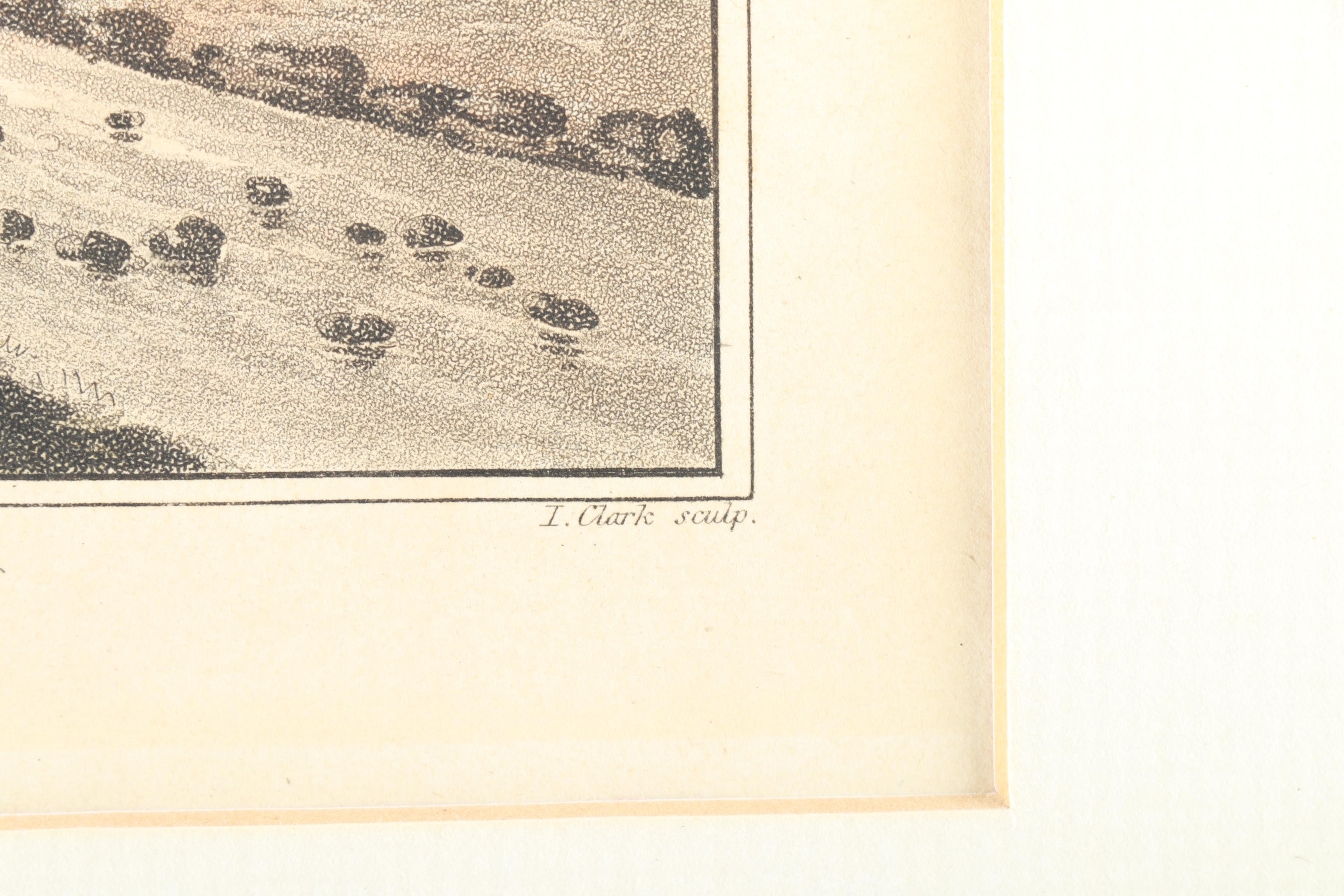 I. Clark Aquatint "Aqueduct of Alcantara"