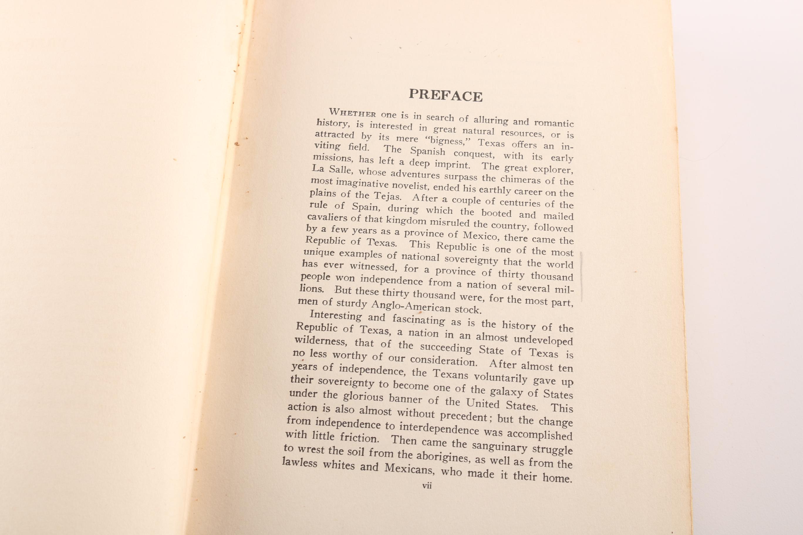 Vintage and Antique American History Including "Texas the Marvellous"