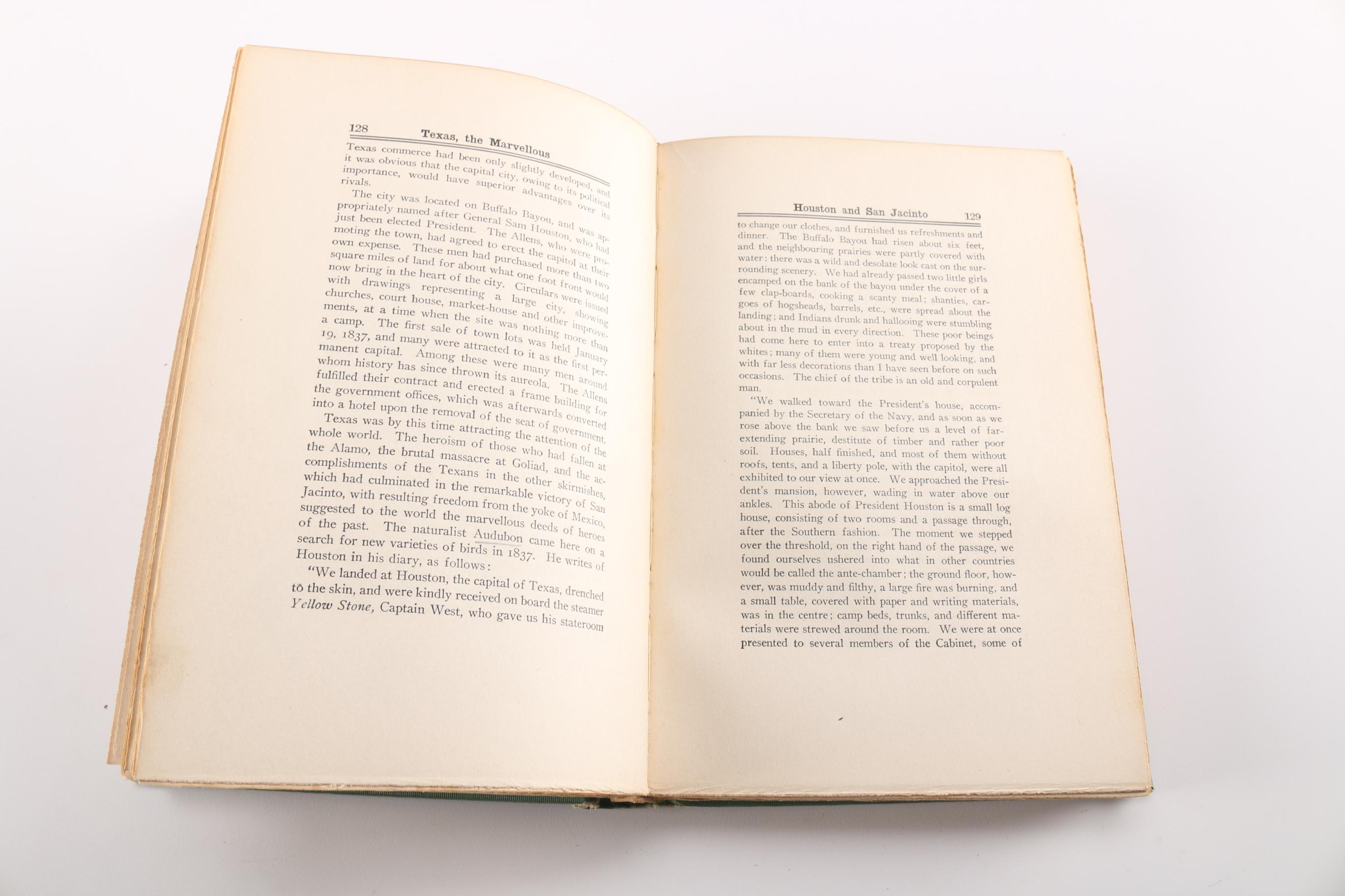 Vintage and Antique American History Including "Texas the Marvellous"