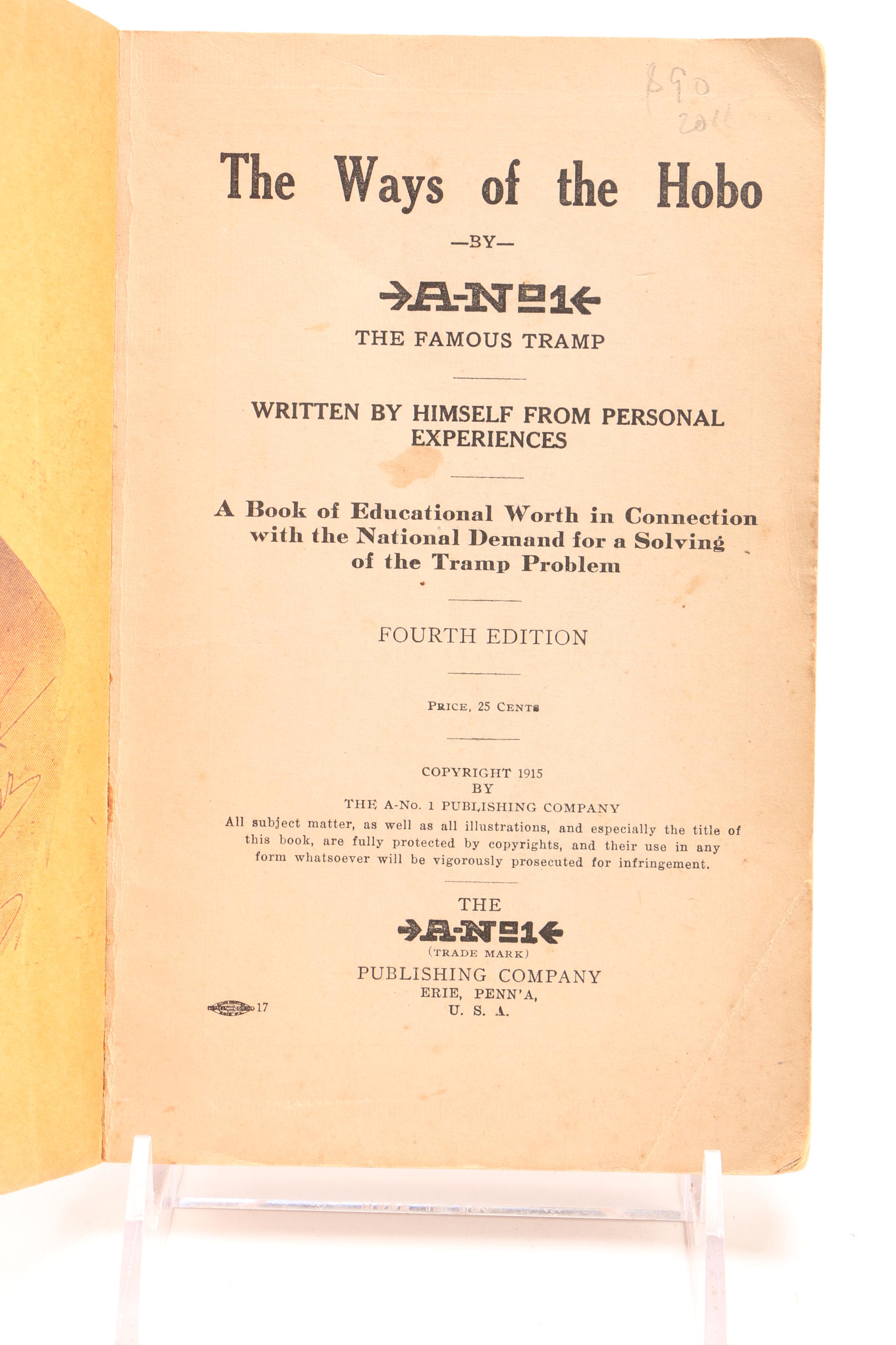 1868–1919 Engineering and Railroad Books Including "The Ways of the Hobo"