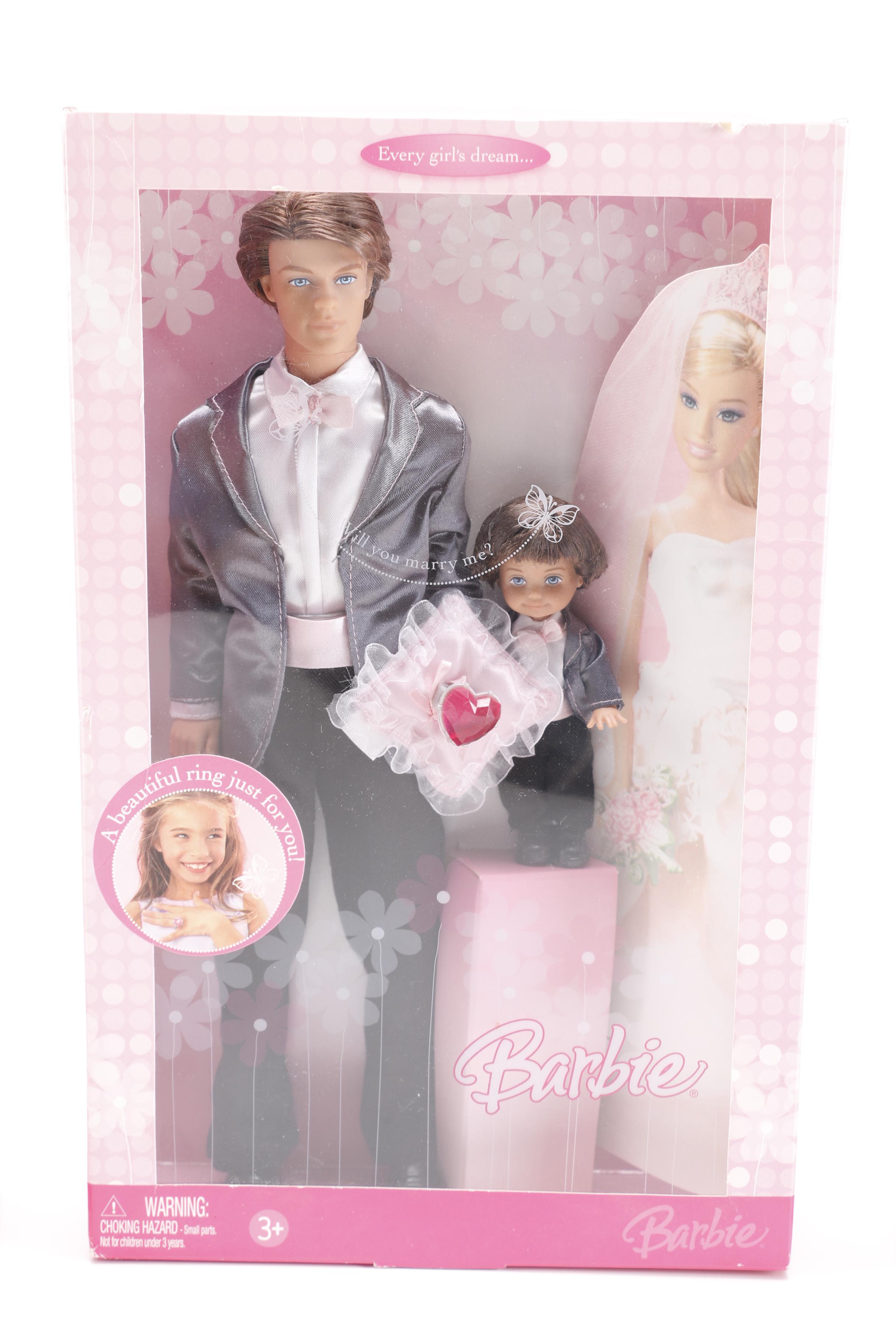 Fashion Dolls Featuring 1997 Mattel Wedding Day Barbie