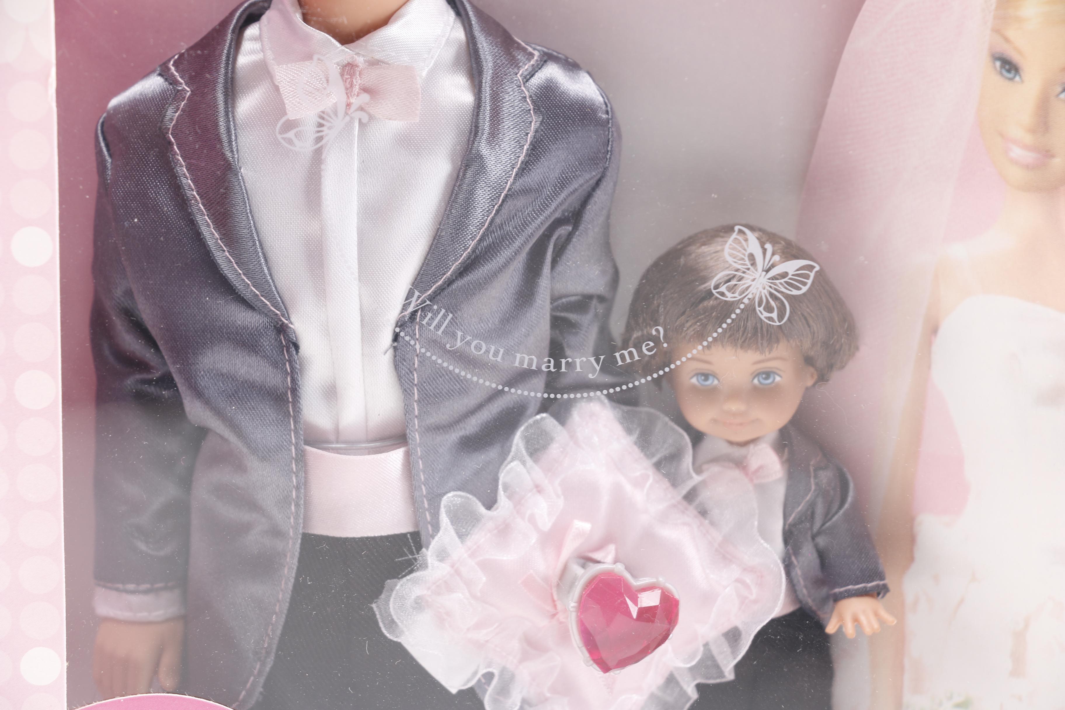Fashion Dolls Featuring 1997 Mattel Wedding Day Barbie