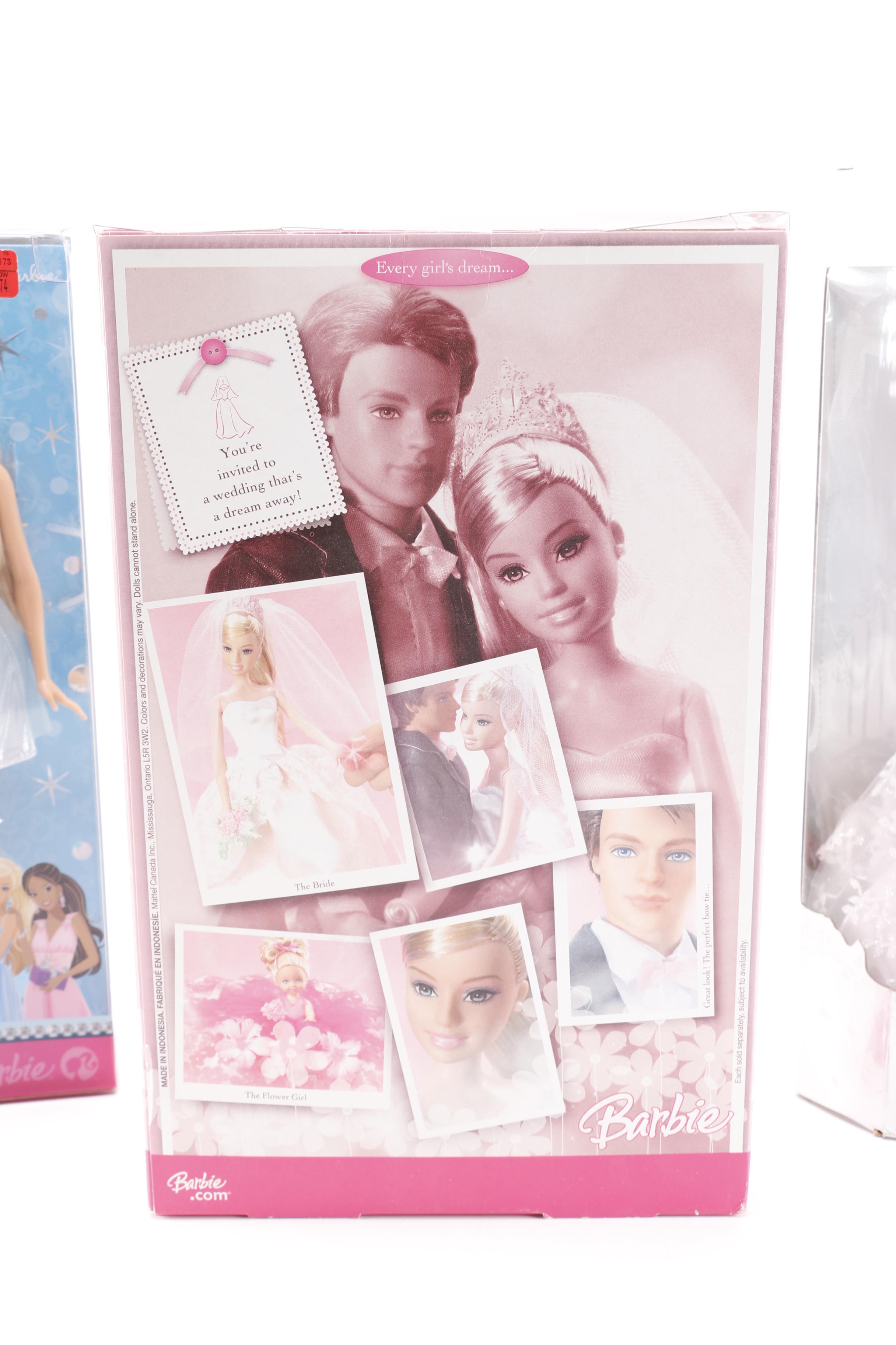 Fashion Dolls Featuring 1997 Mattel Wedding Day Barbie