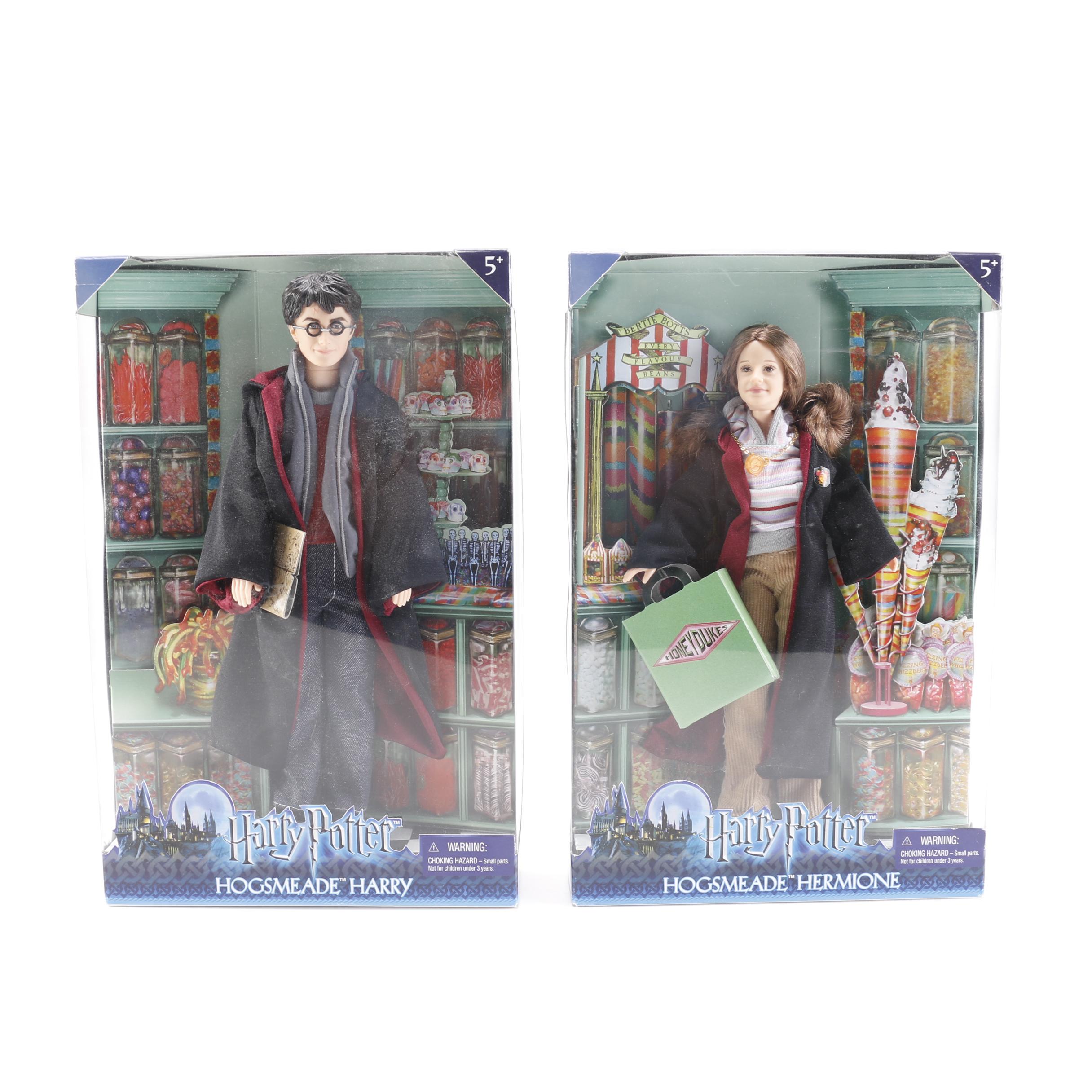 2003 Mattel Harry Potter "Hogsmeade Harry" and "Hogsmeade Hermione" Dolls
