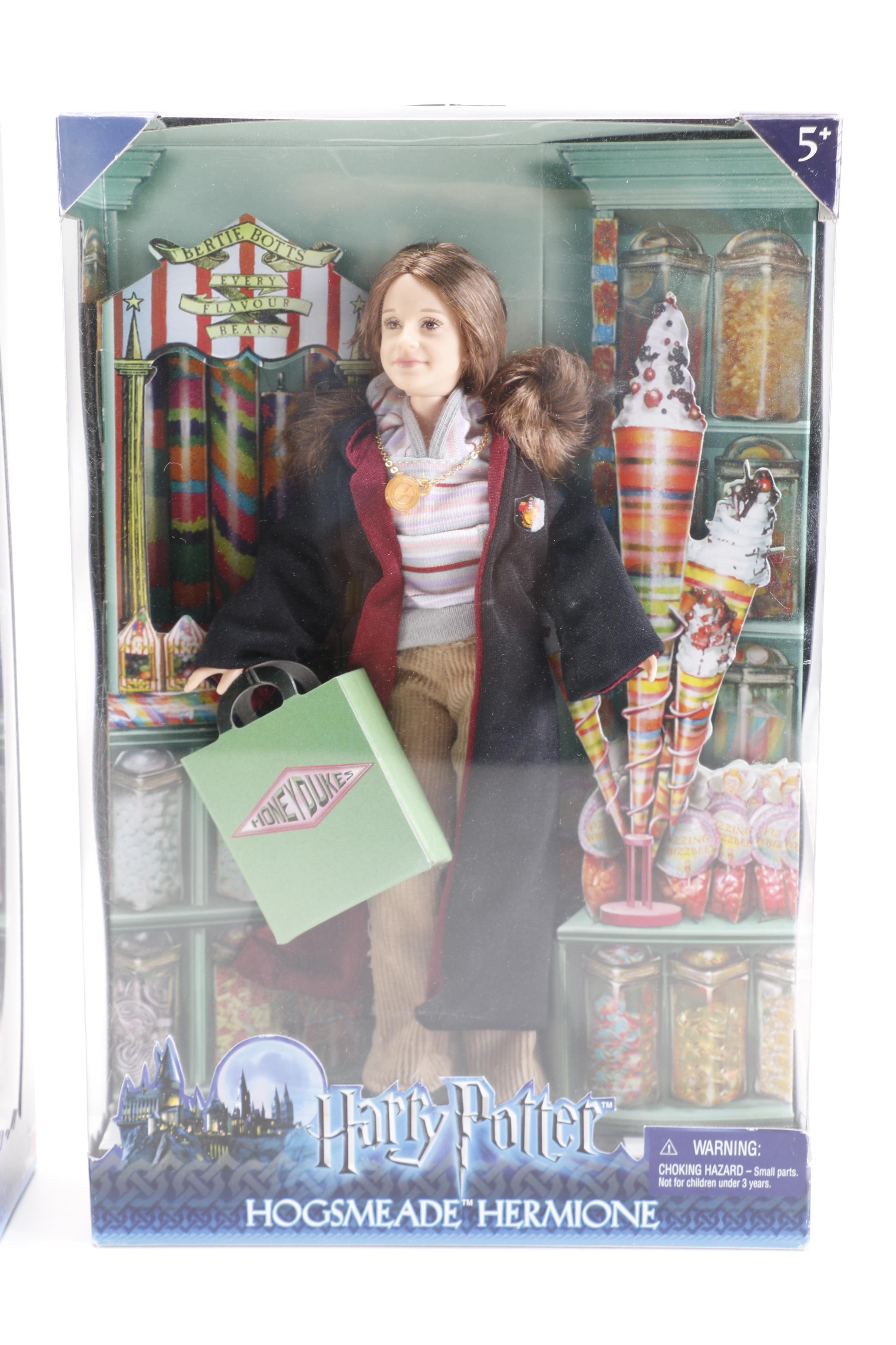 2003 Mattel Harry Potter "Hogsmeade Harry" and "Hogsmeade Hermione" Dolls