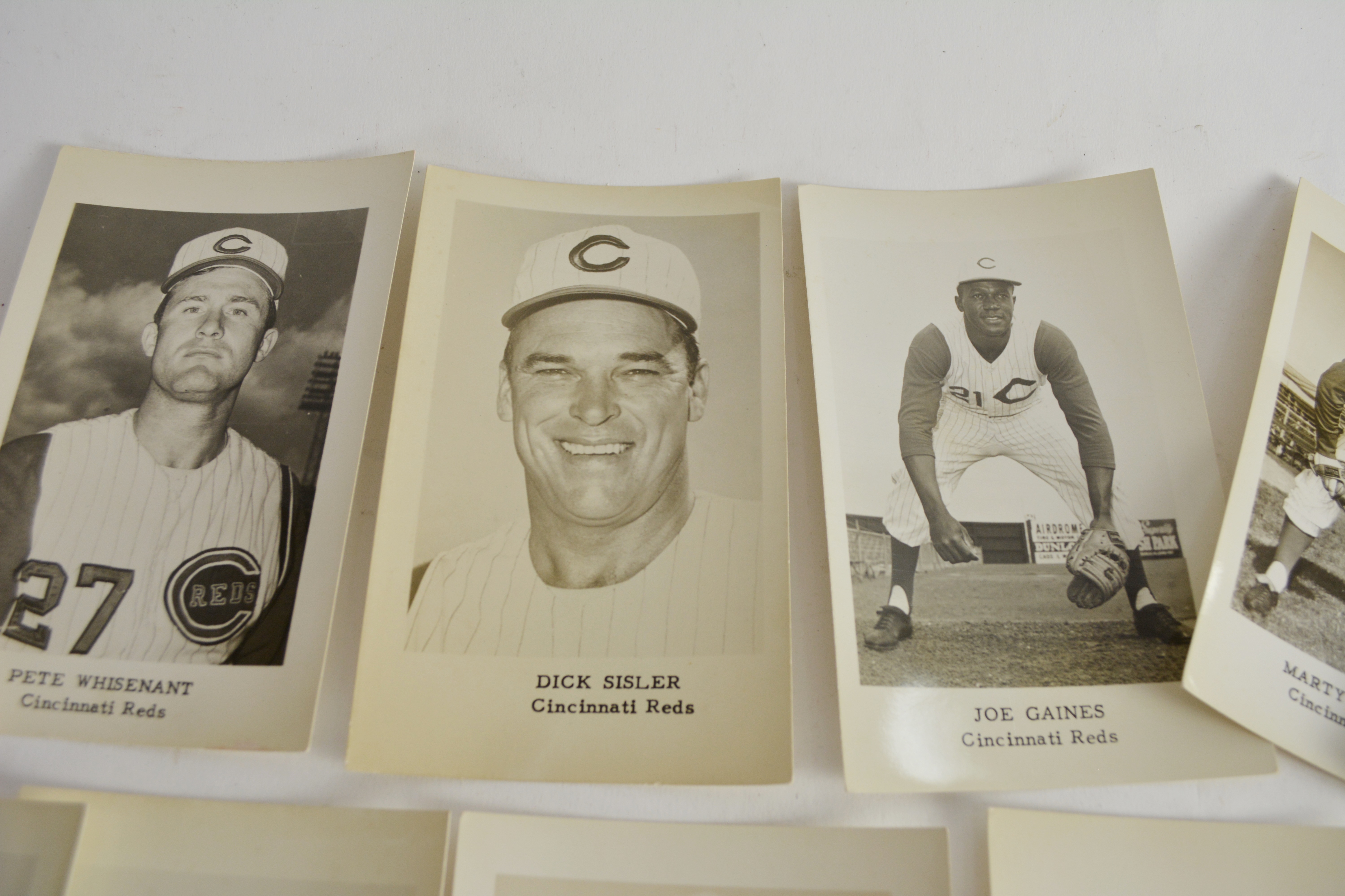 Cincinnati Reds Players Black and White Photo Postcards, Circa 1960