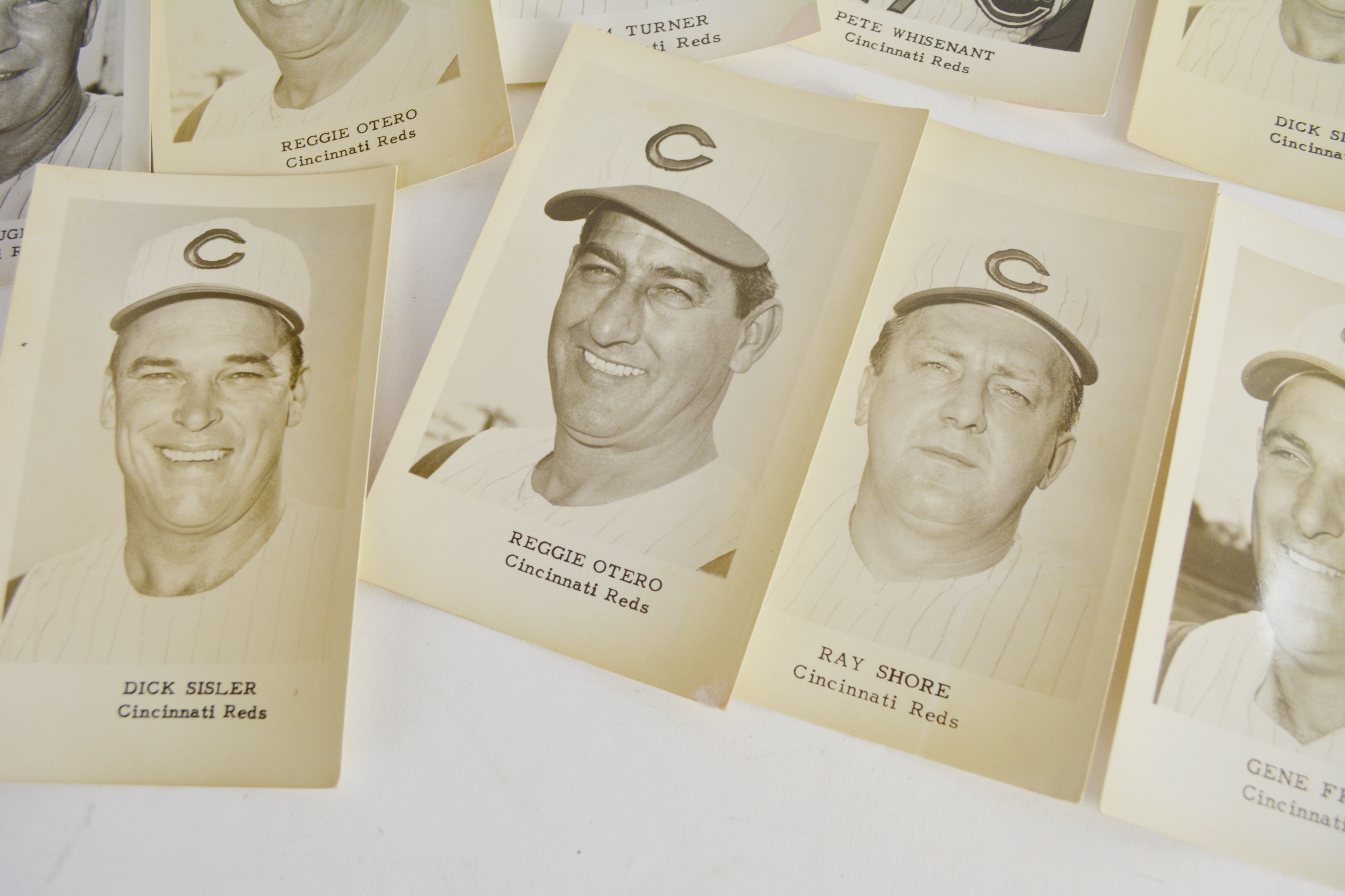 Cincinnati Reds Players Black and White Photo Postcards, Circa 1960