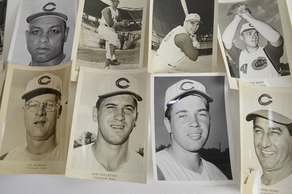 Cincinnati Reds Players Black and White Photographs Circa 1960