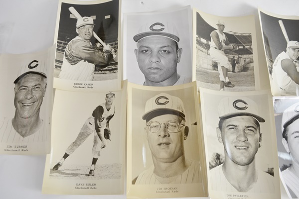 Cincinnati Reds Players Black and White Photographs Circa 1960