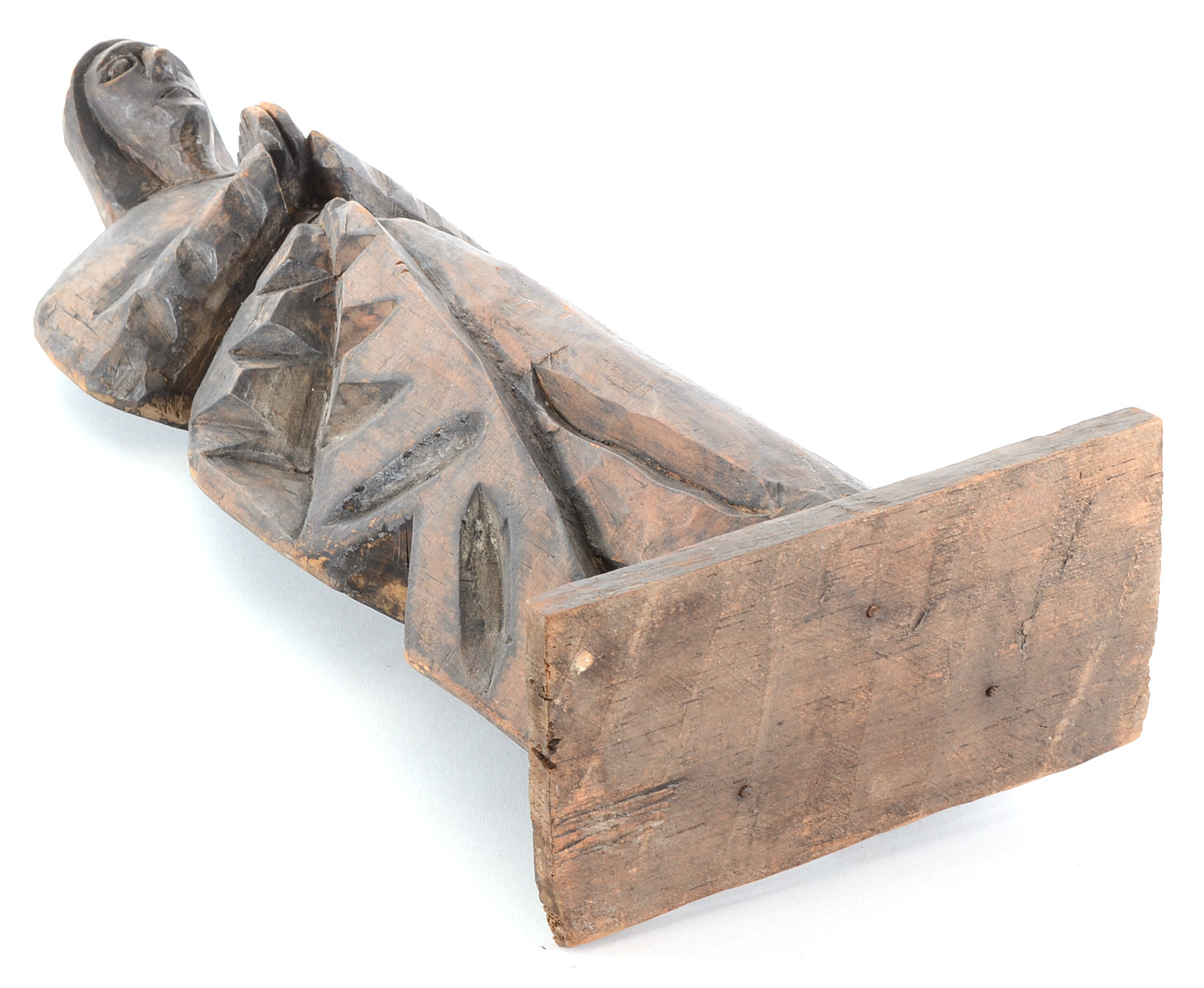 Wooden Santos Figure Sculpture