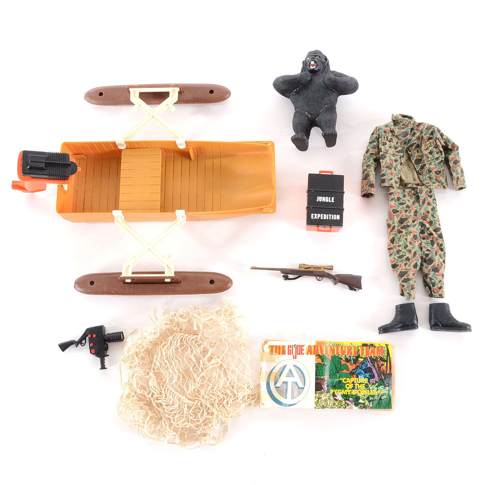 Vintage 1970 GI Joe "Capture the Pigmy Gorilla" Playset