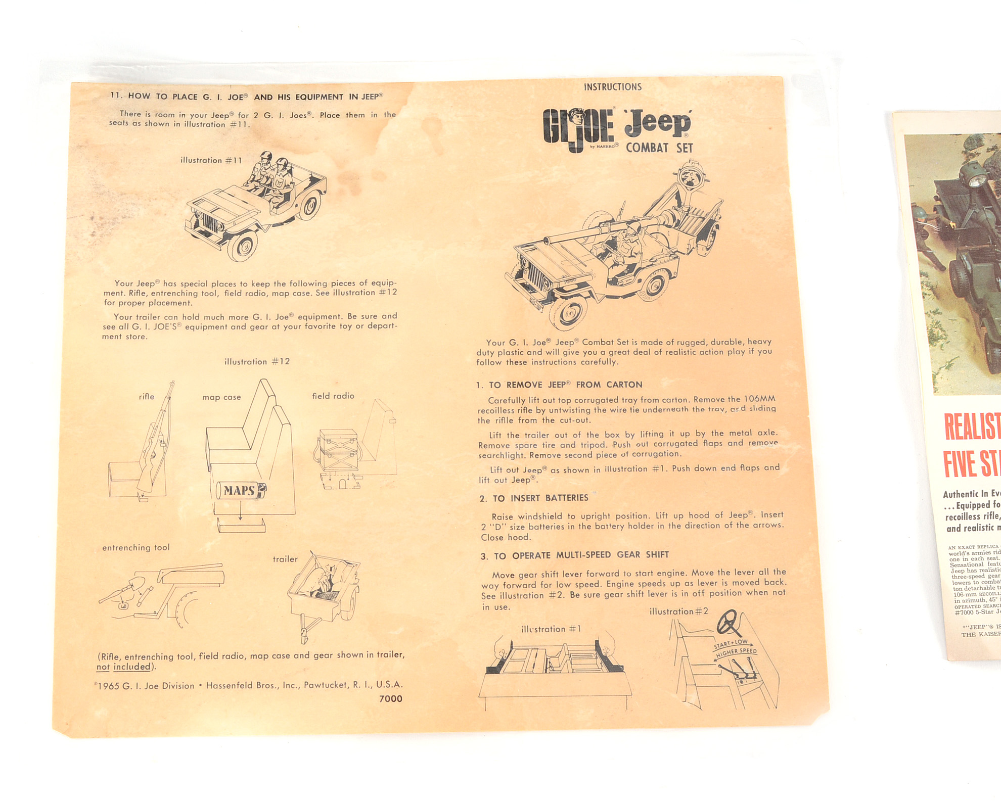 Vintage 1960s Original GI Joe Jeep