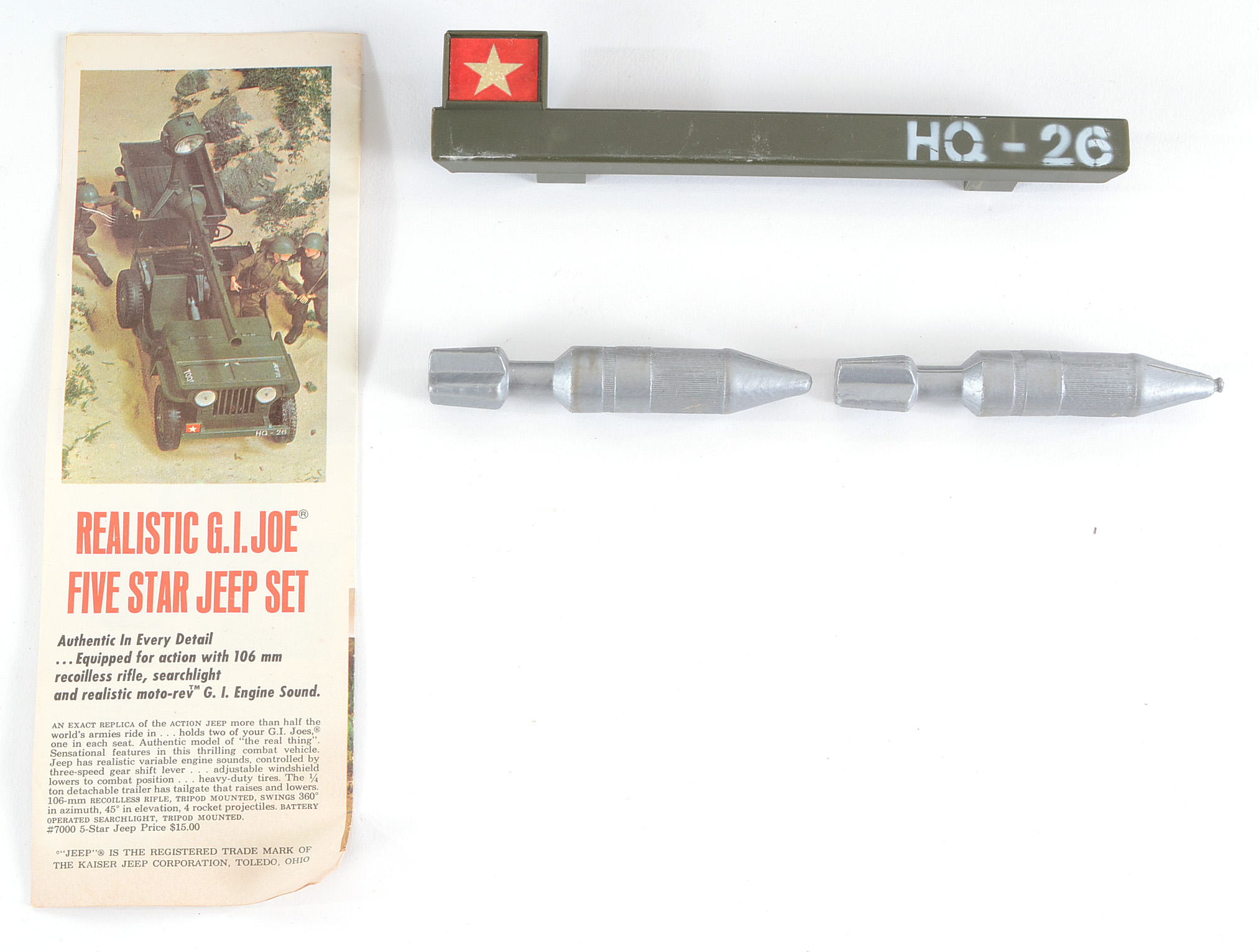 Vintage 1960s Original GI Joe Jeep