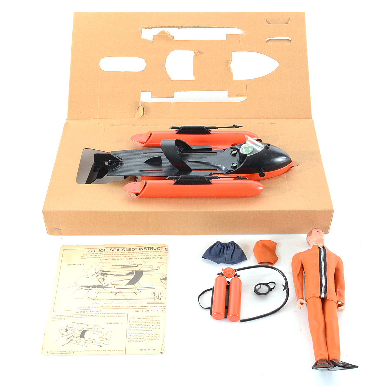 1967 Vintage GI Joe "Sea Sled" with Rare Frogman