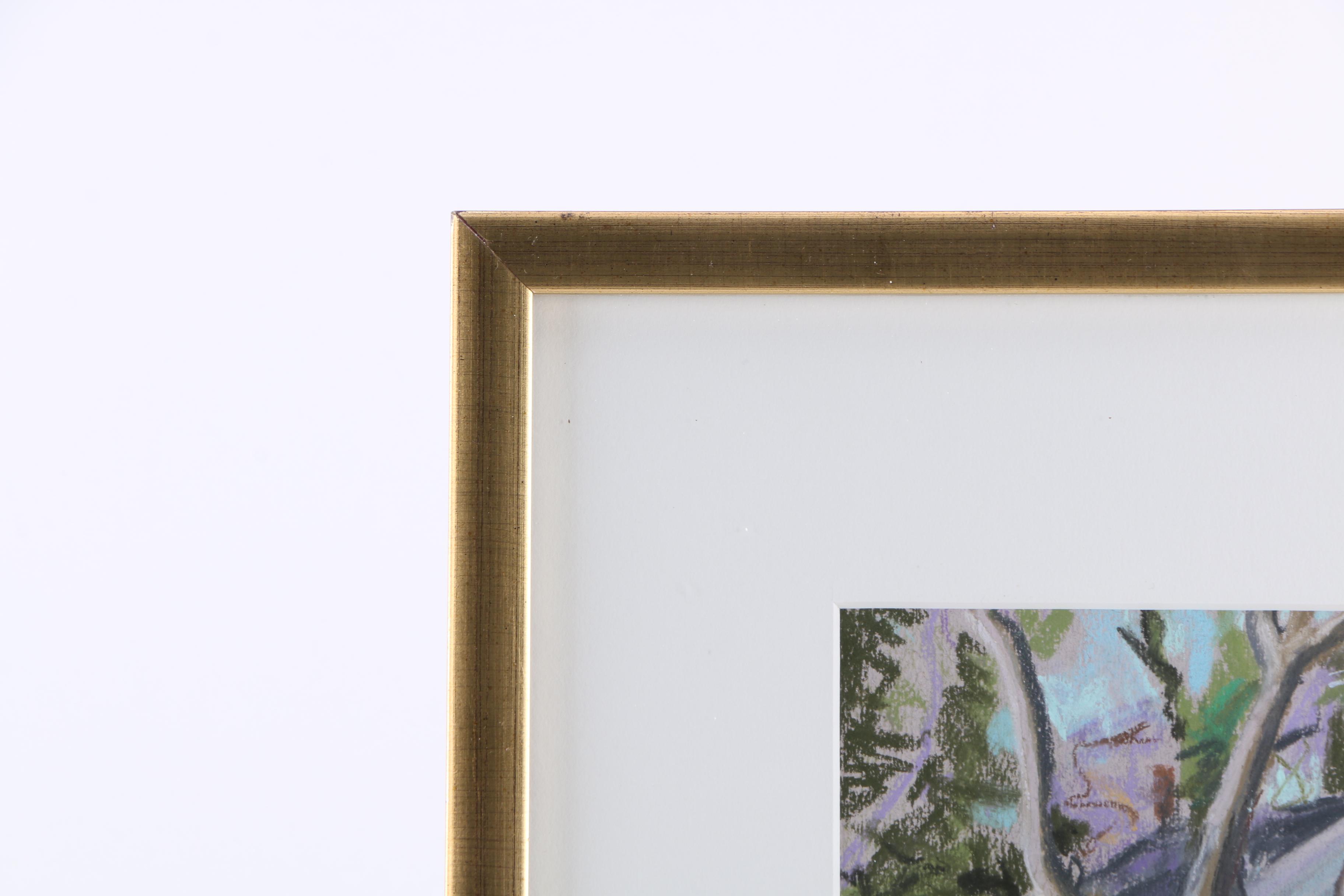 Mary Pritchard Pastel Drawing "House at Quaker Neck Landing"