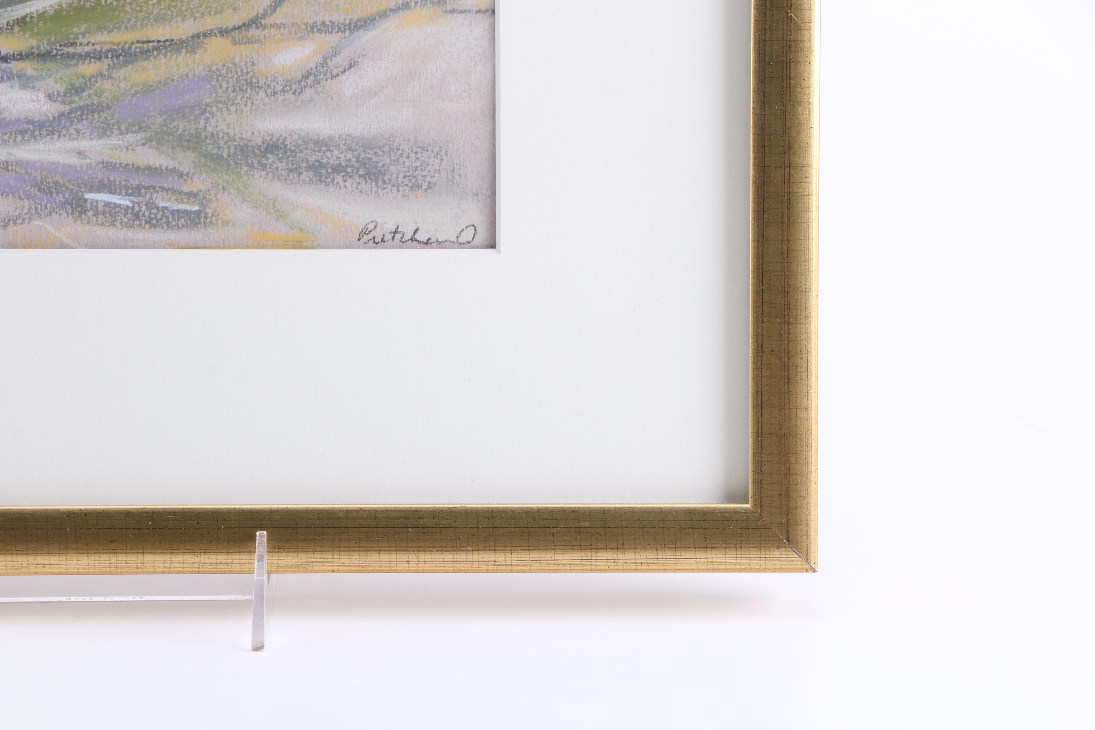 Mary Pritchard Pastel Drawing "House at Quaker Neck Landing"