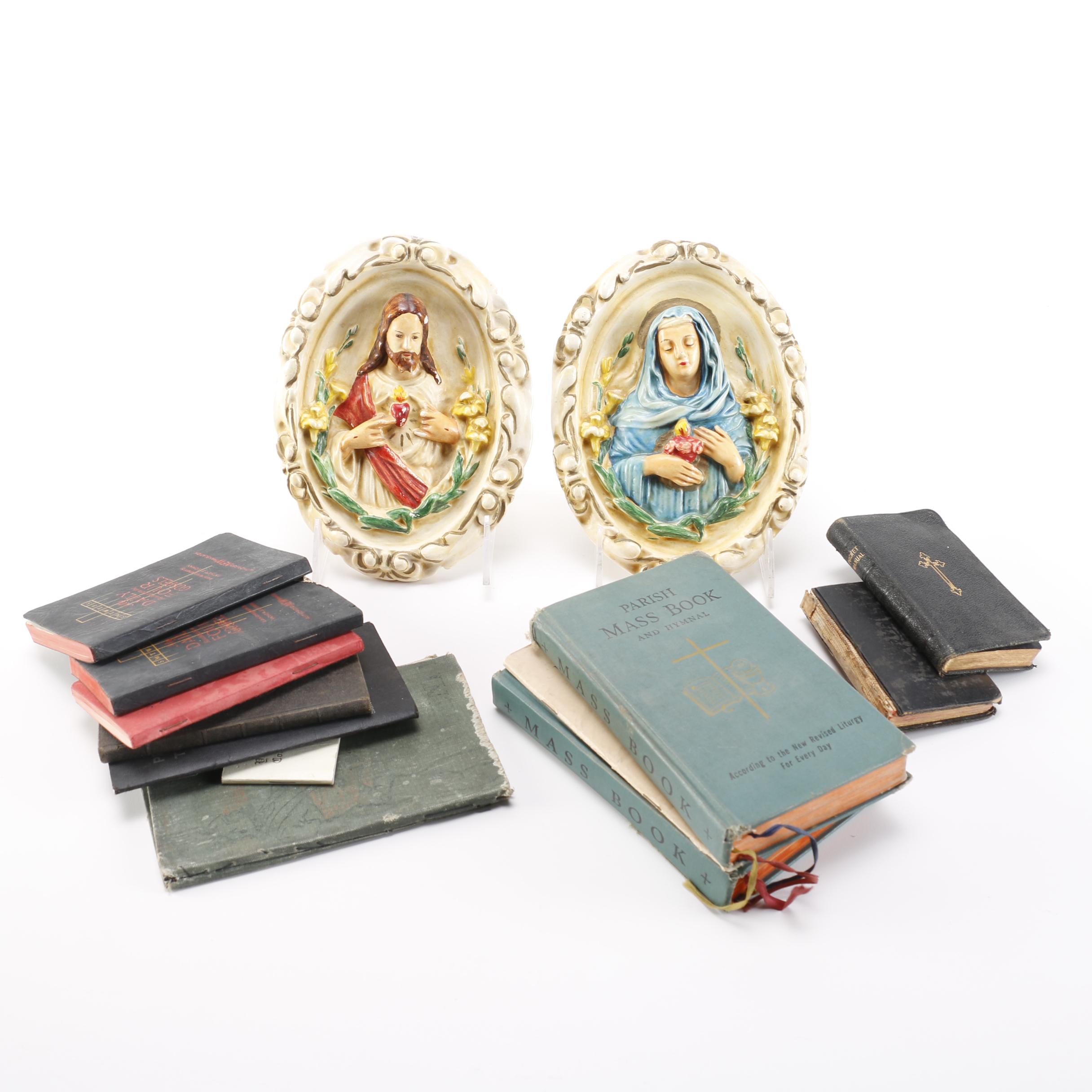 Catholic Religious Books and Wall Hangings