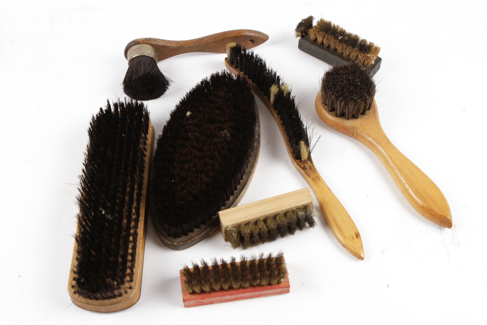 Vintage Shoe Shine Kit and Shoe Stretchers