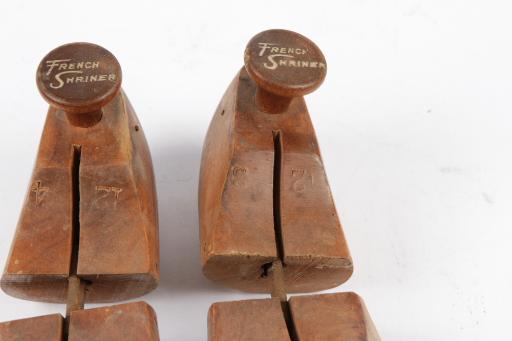 Vintage Shoe Shine Kit and Shoe Stretchers