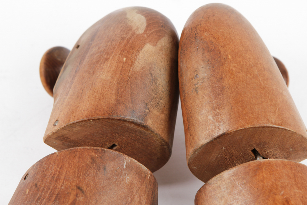 Vintage Shoe Shine Kit and Shoe Stretchers