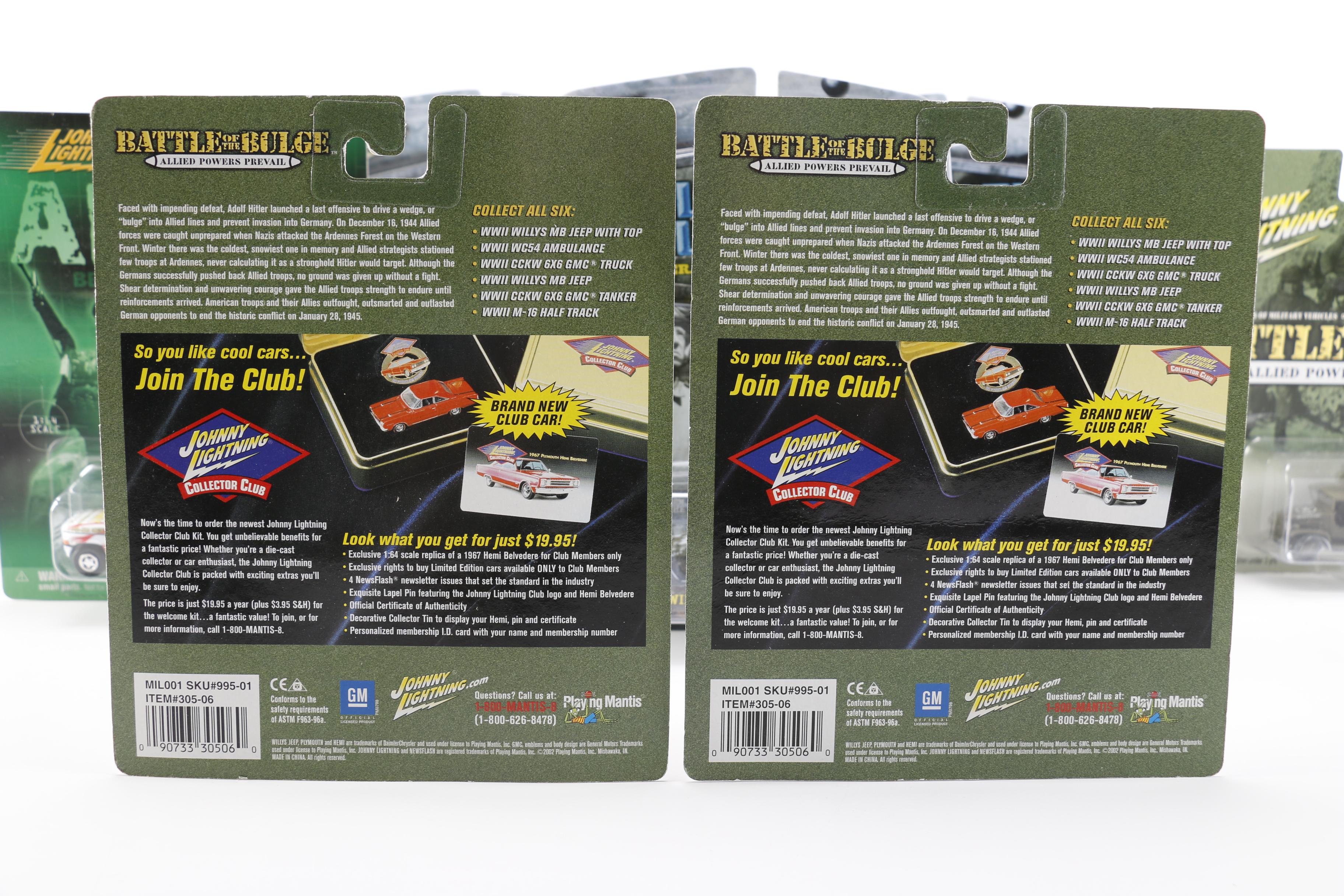 Mint in Box Military-Themed  Johnny Lightning Toy Vehicles