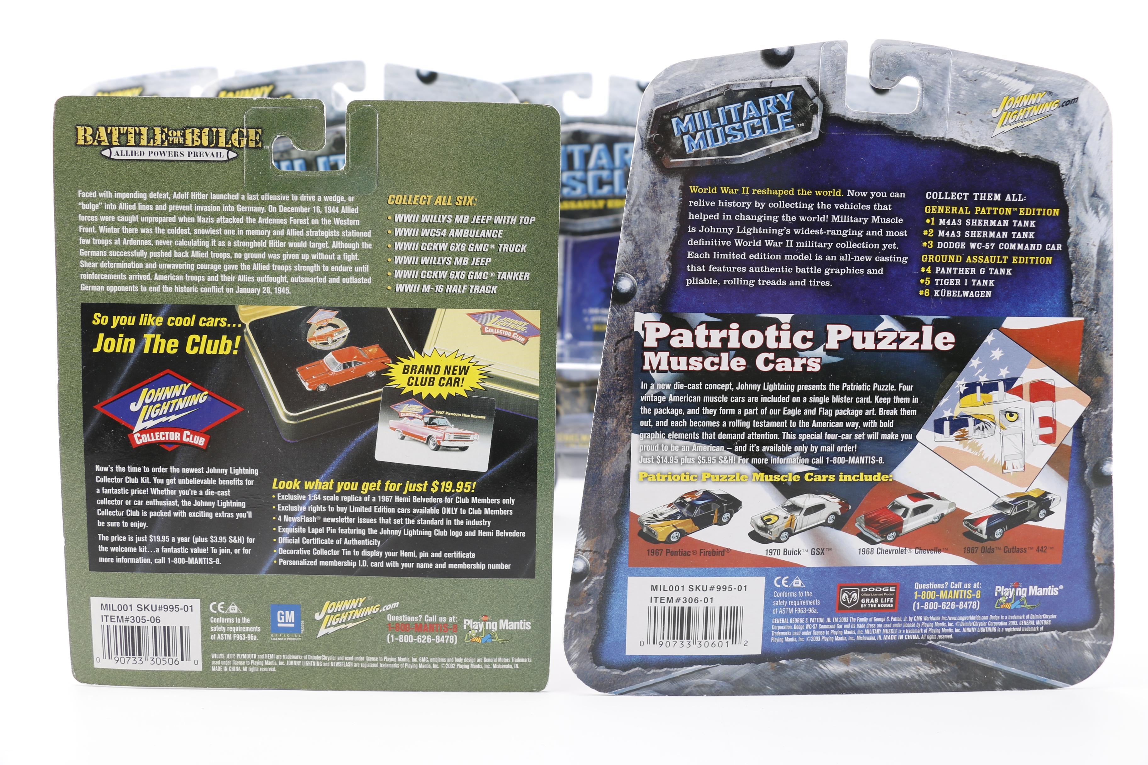 Mint in Box Military-Themed  Johnny Lightning Toy Vehicles