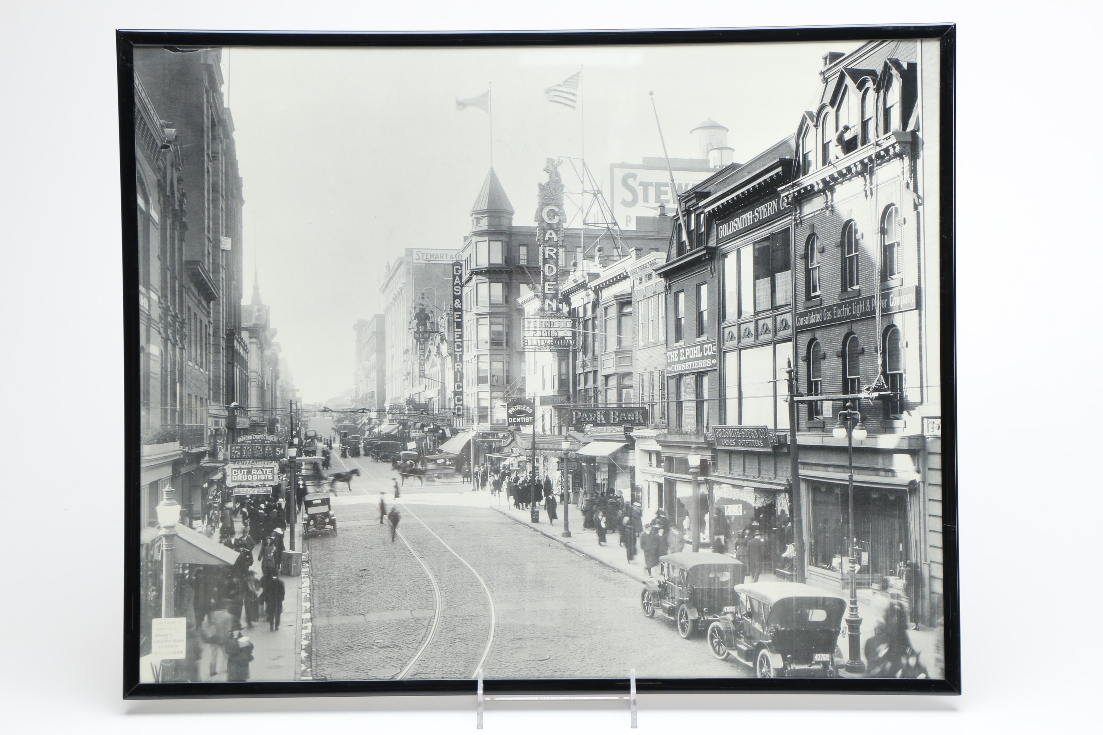 Half-Tone Prints  of Vintage Photographs of Cityscapes