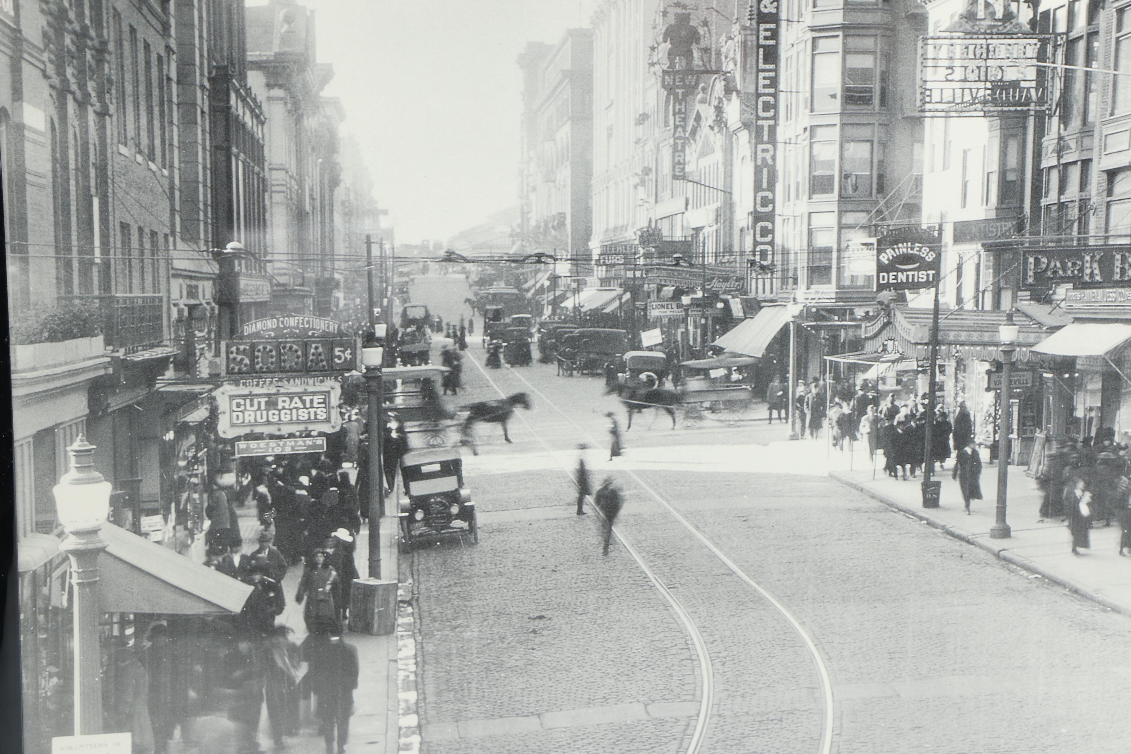 Half-Tone Prints  of Vintage Photographs of Cityscapes