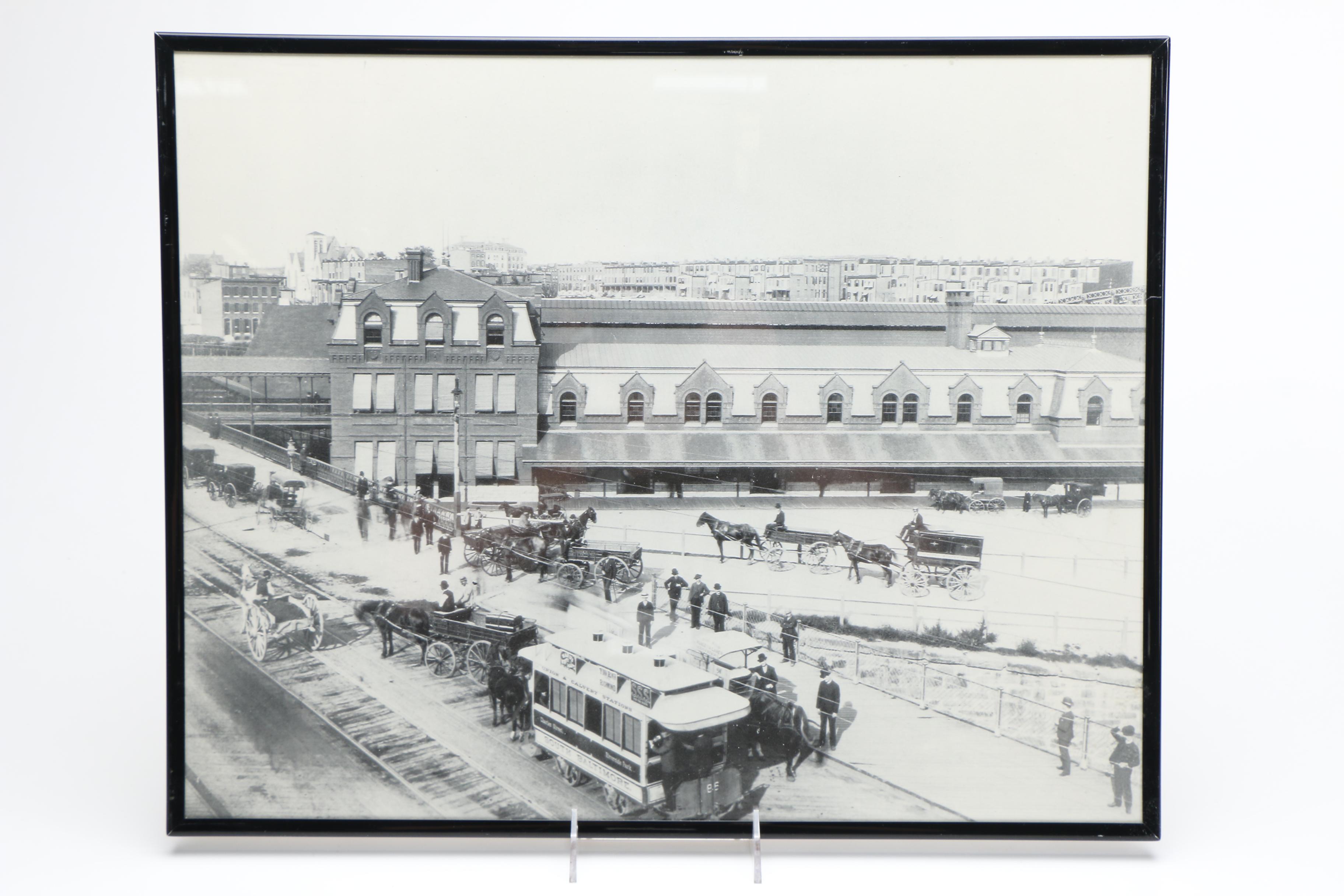Half-Tone Prints  of Vintage Photographs of Cityscapes