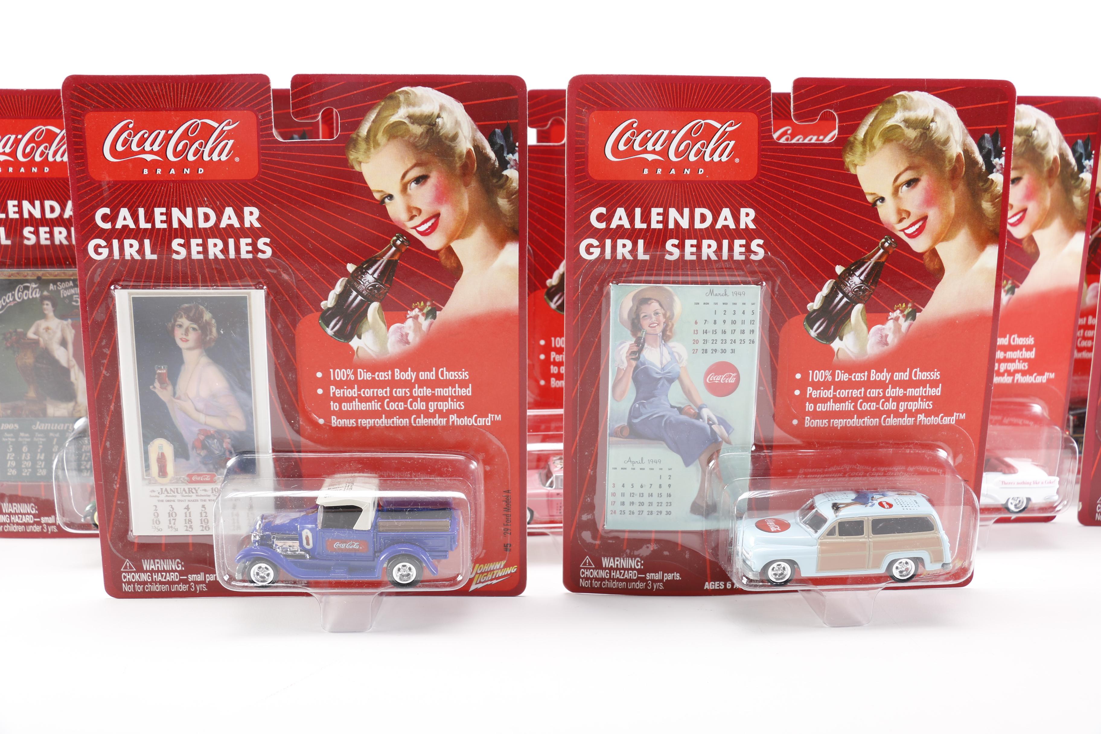 Coca-Cola "Calendar Girl Series"  Die-Cast Collector Cars