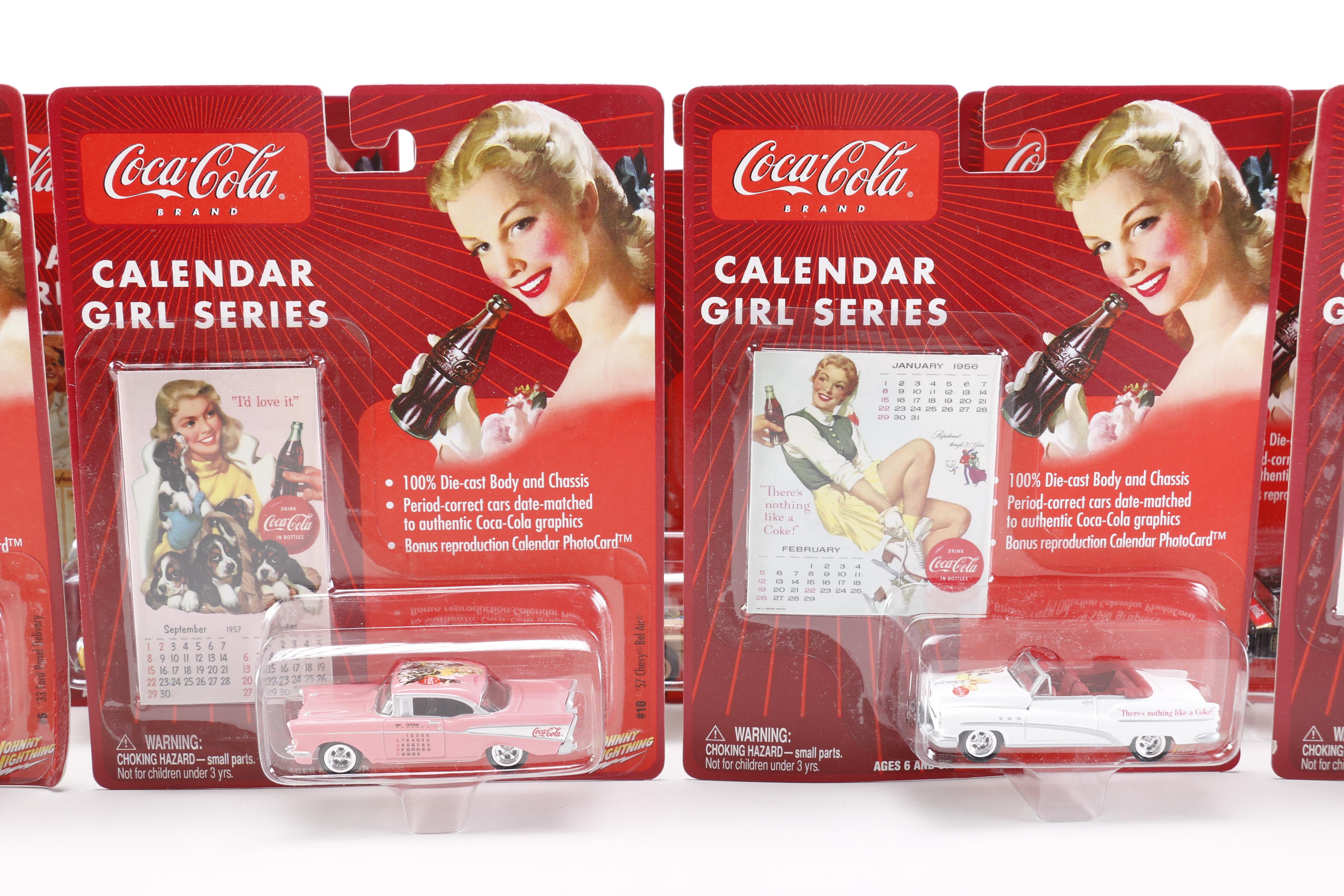 Coca-Cola "Calendar Girl Series"  Die-Cast Collector Cars