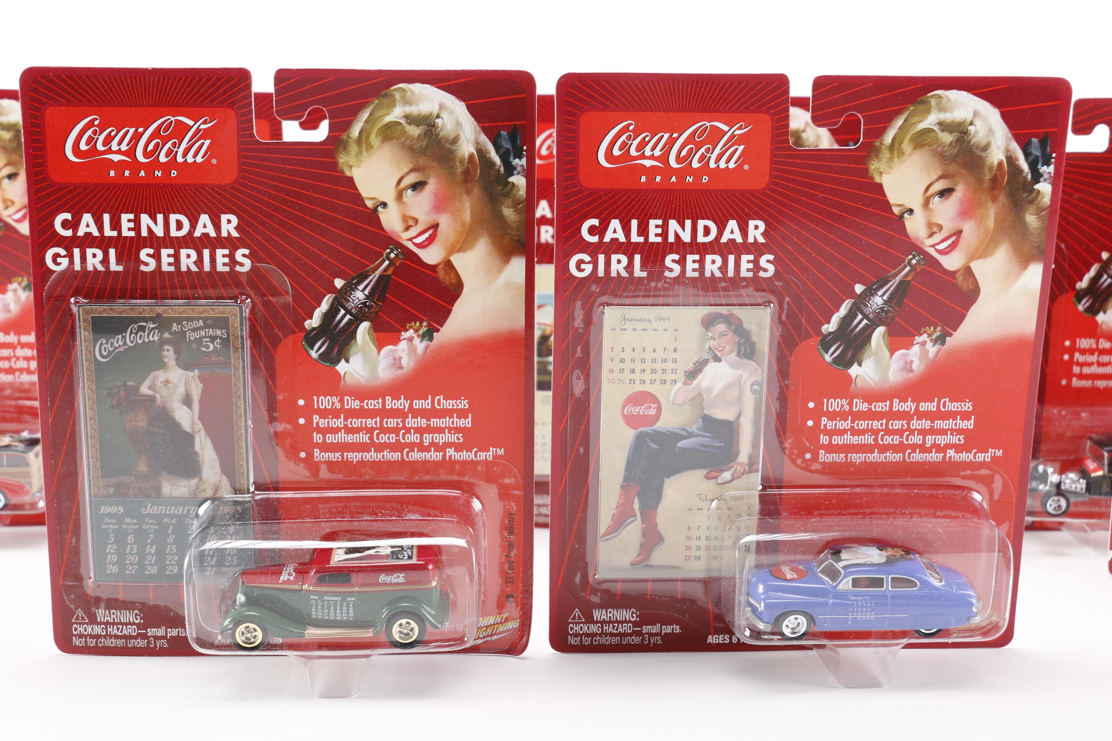 Coca-Cola "Calendar Girl Series"  Die-Cast Collector Cars