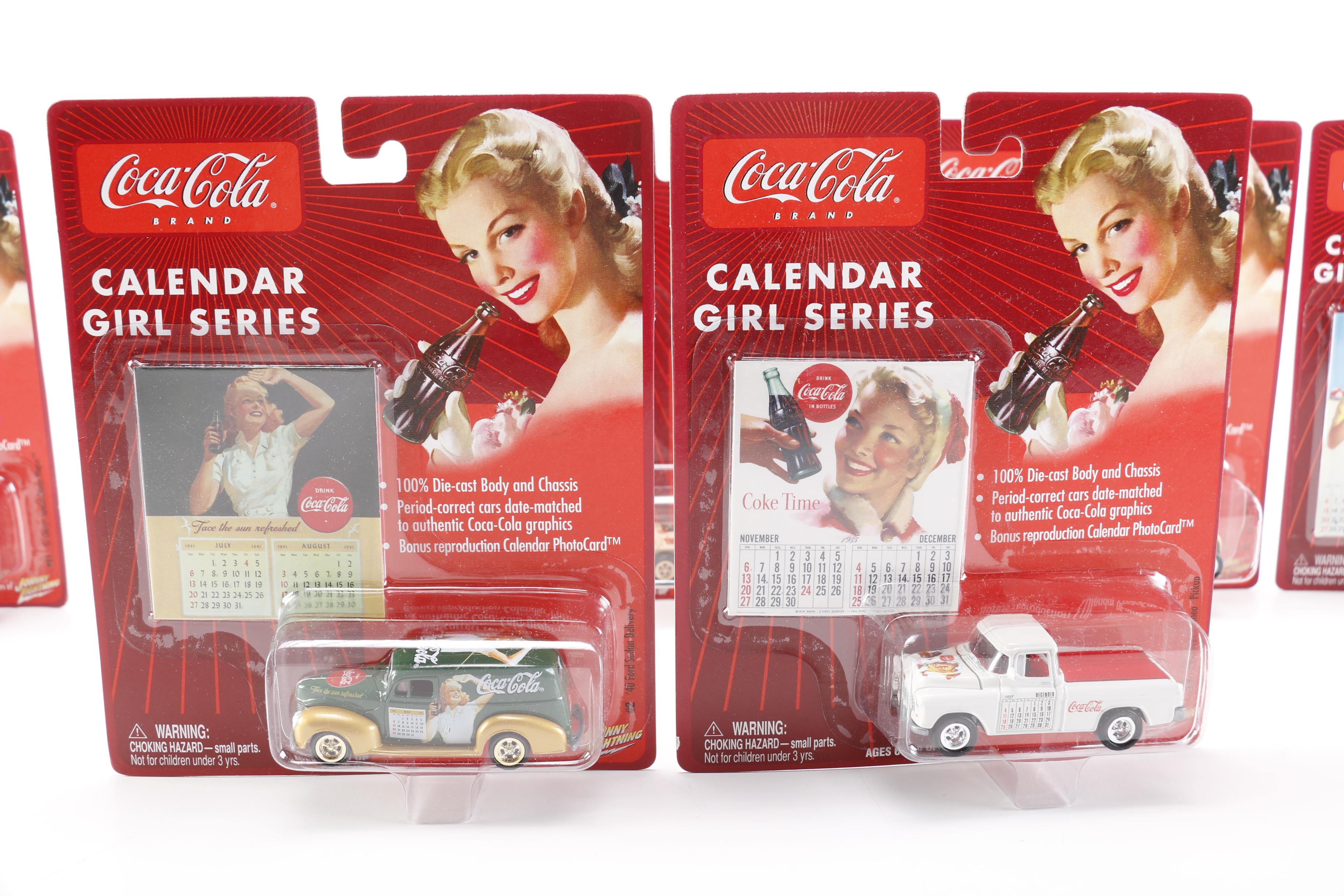 Coca-Cola "Calendar Girl Series"  Die-Cast Collector Cars