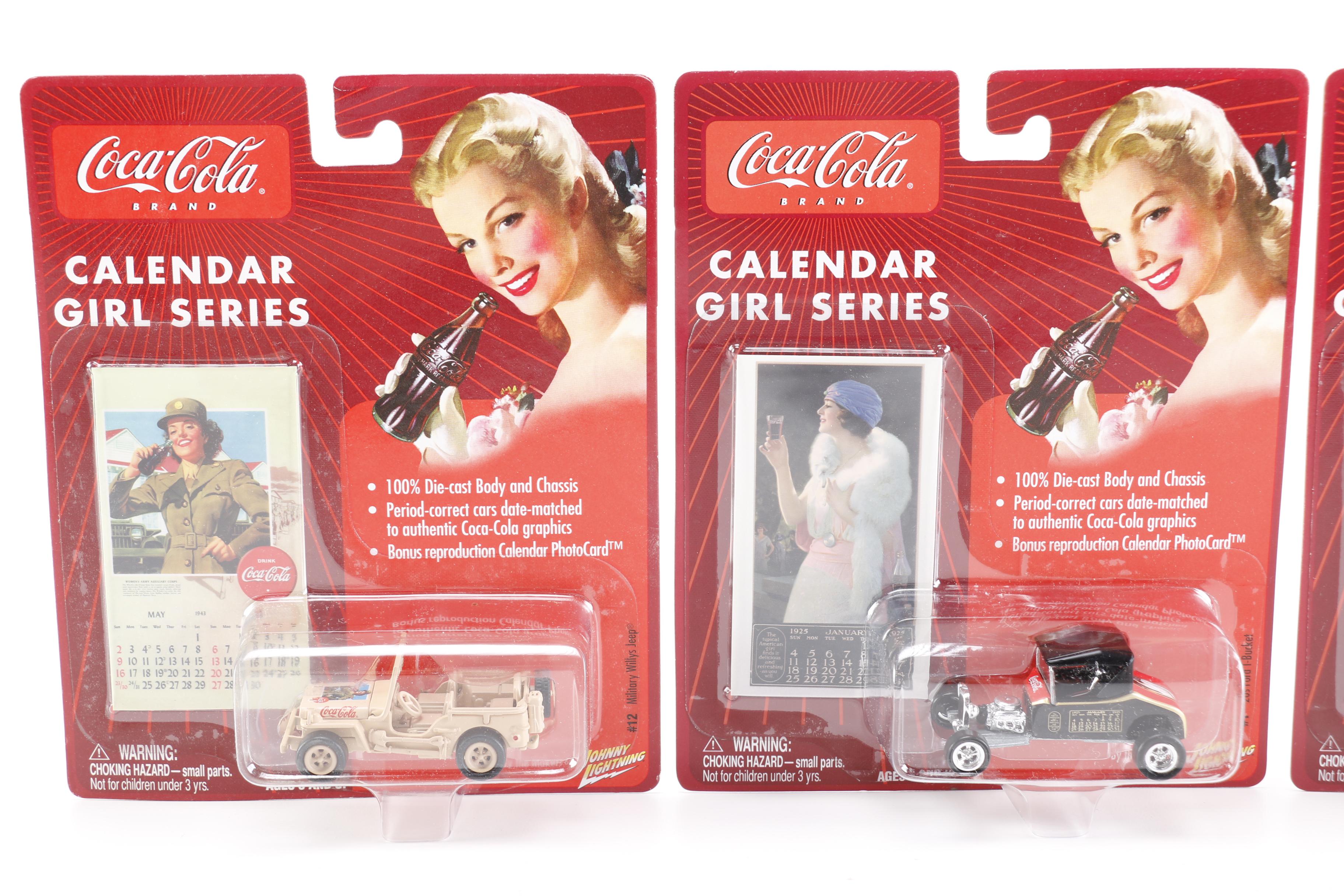 Coca-Cola "Calendar Girl Series"  Die-Cast Collector Cars