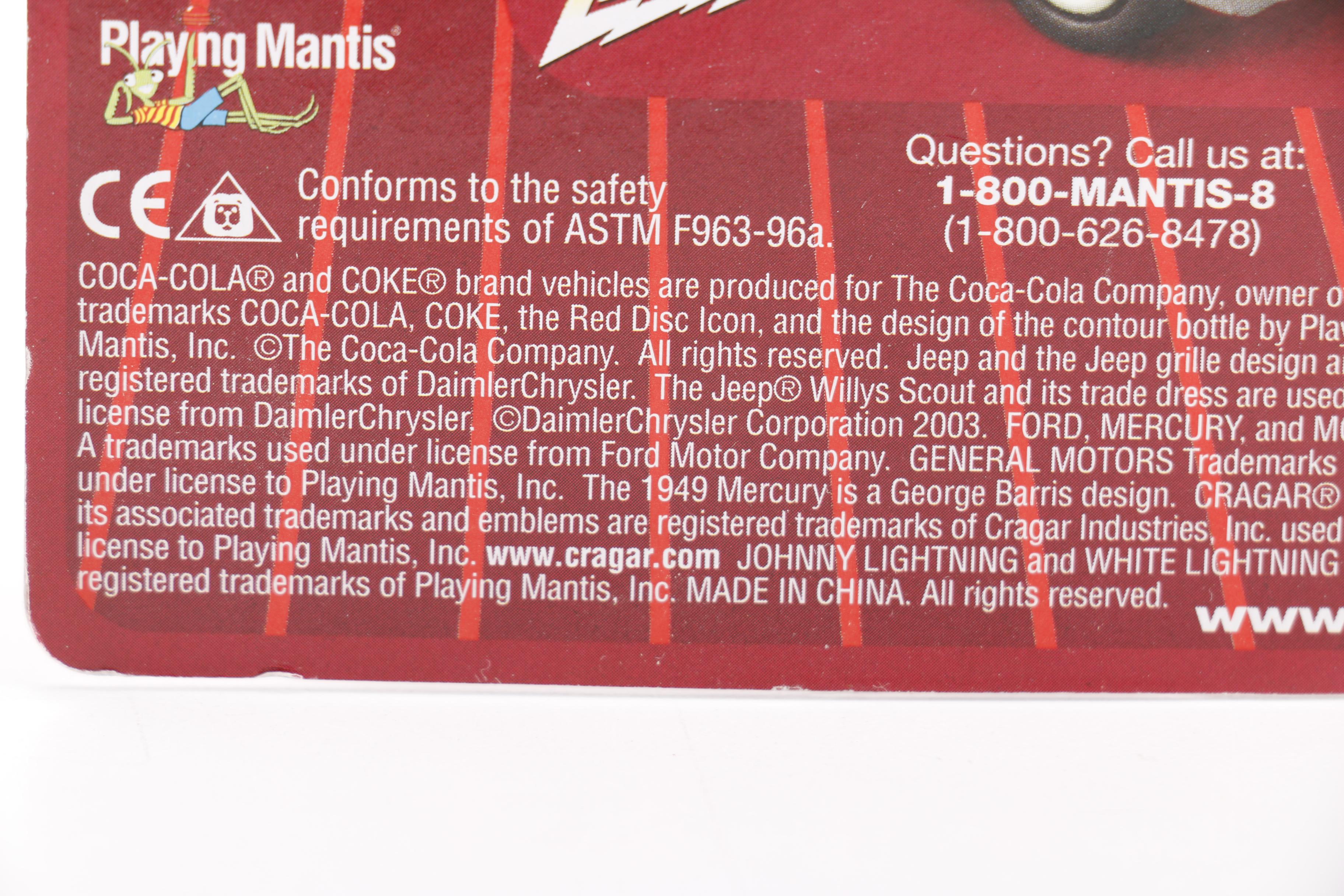 Coca-Cola "Calendar Girl Series"  Die-Cast Collector Cars