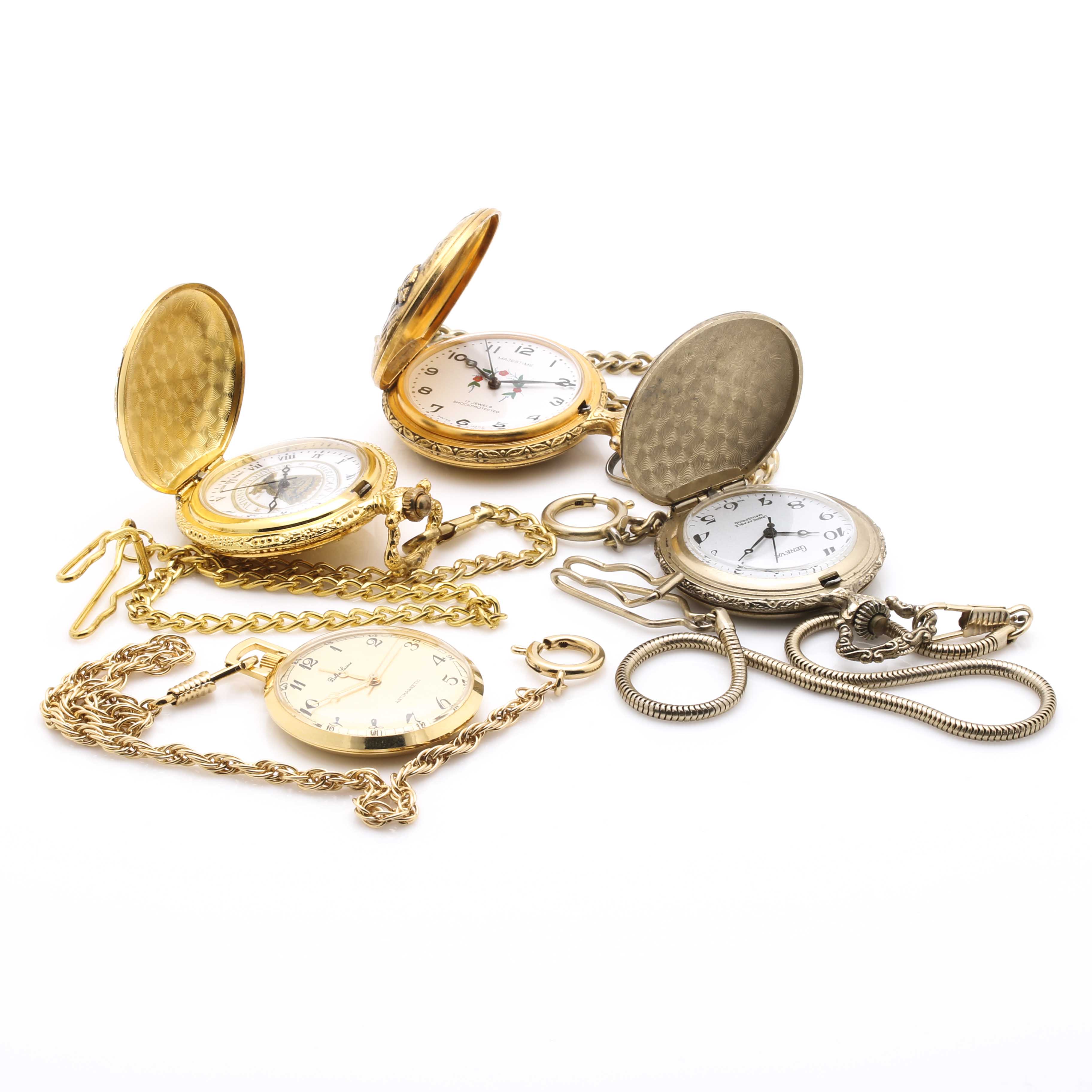 Pocket Watches Featuring Civil War, Duck Hunting, and Eagle Motifs