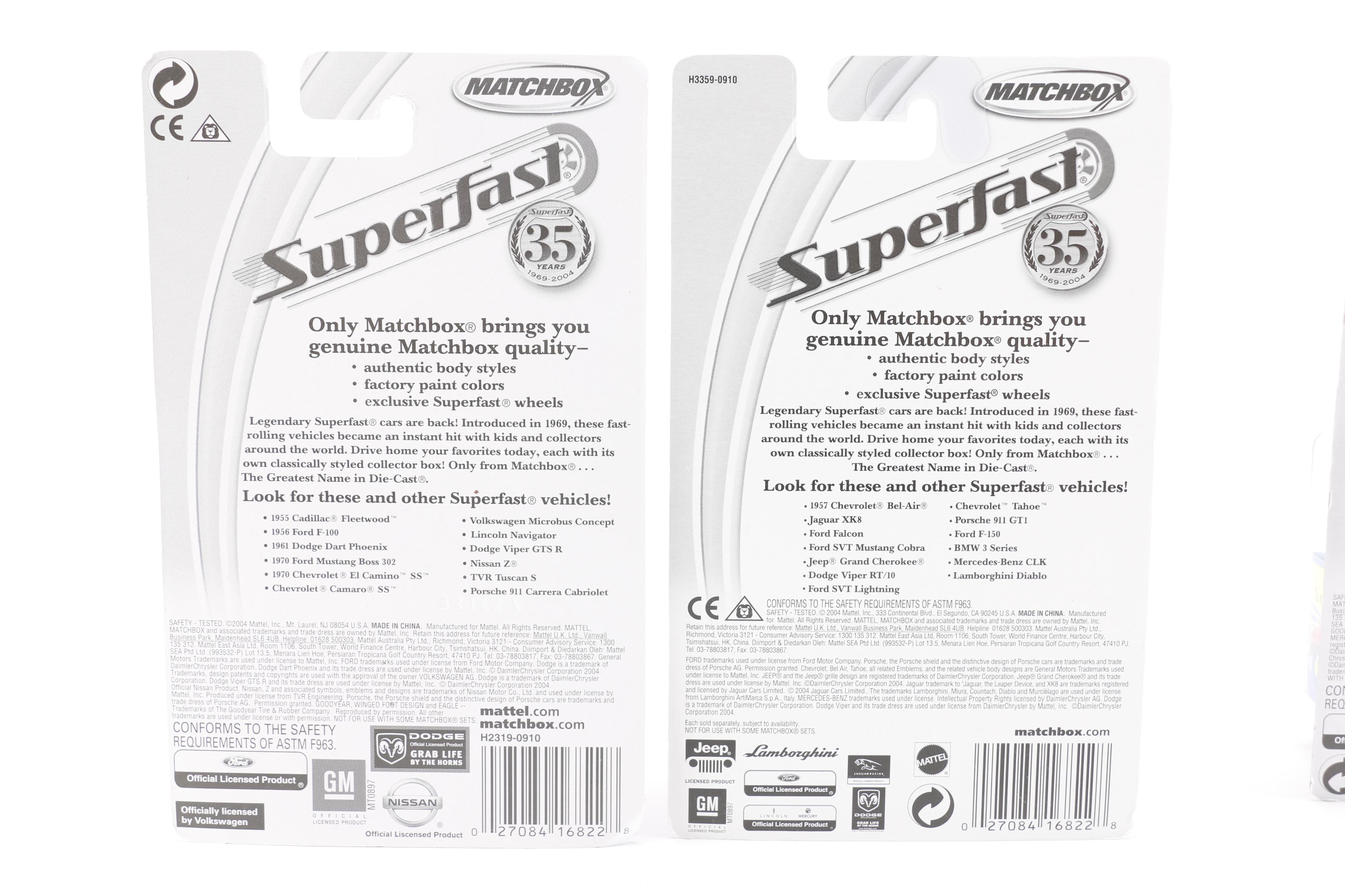 Matchbox "Superfast" Die-Cast Cars