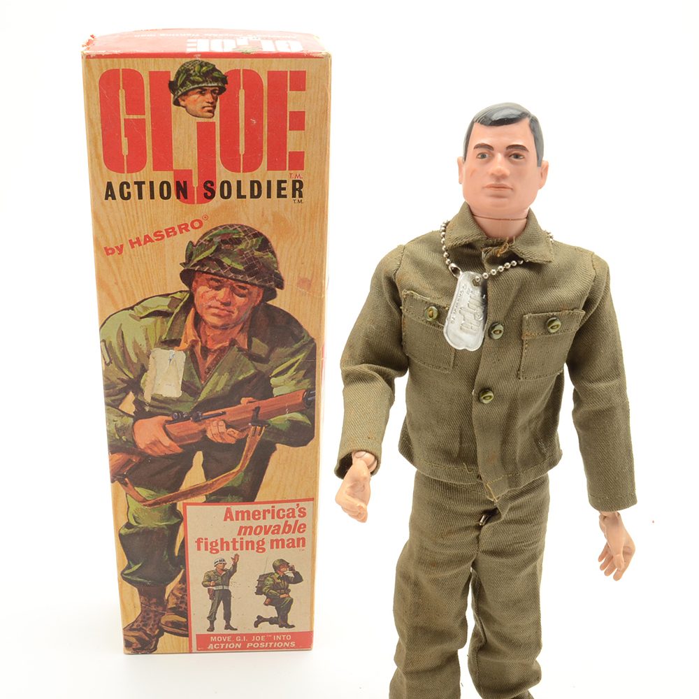 Vintage Original 1964 Hasbro GI Joe "Action Soldier" with Triple TM Box