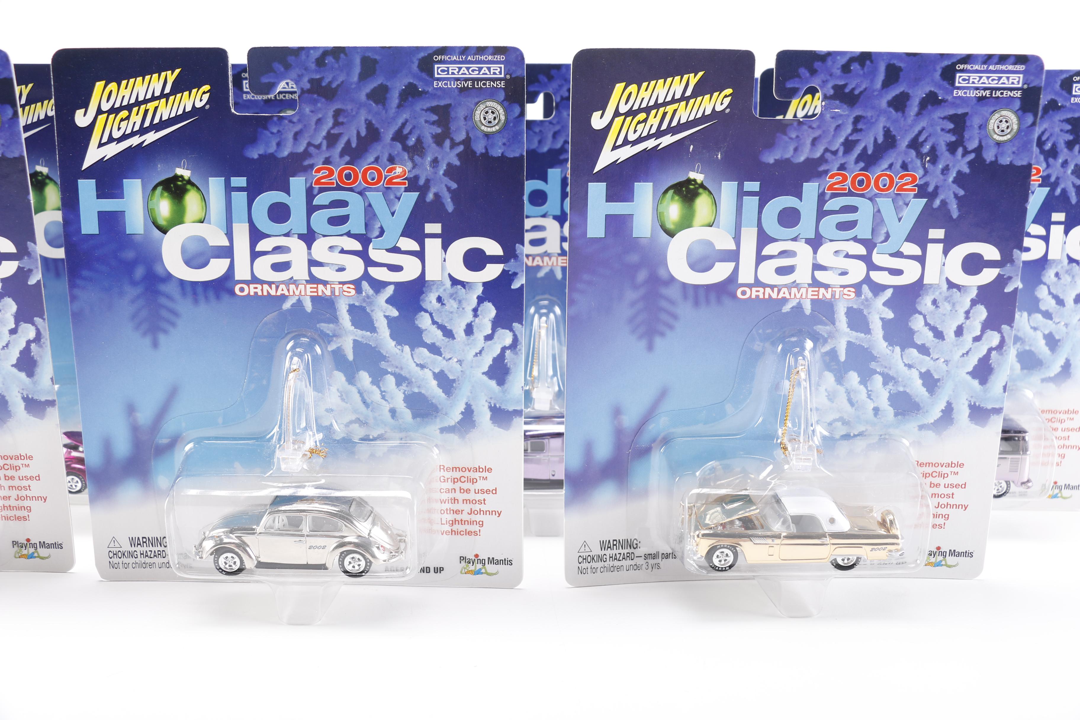 Johnny Lightning 2002 Holiday Classic Die-Cast Car Ornaments