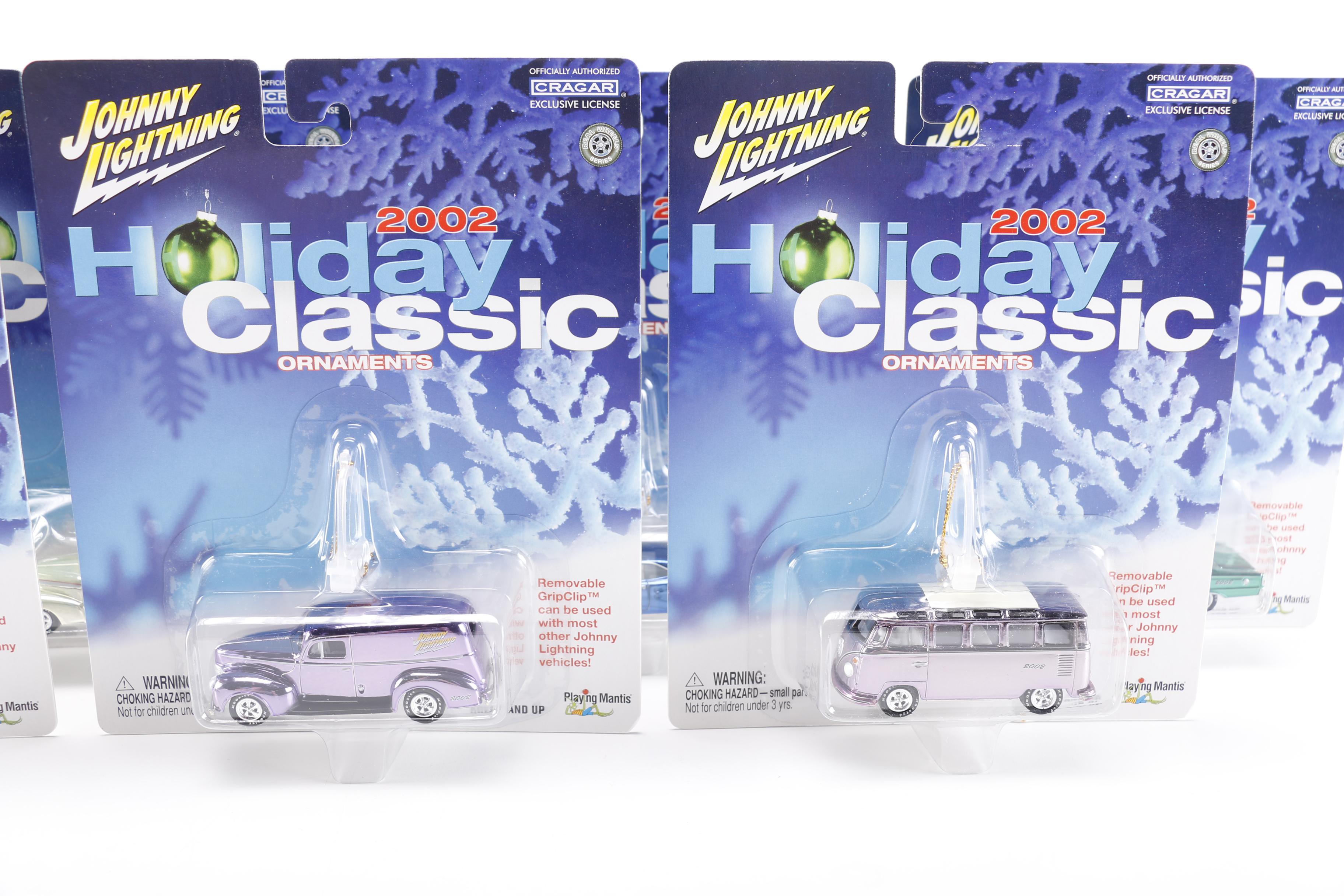 Johnny Lightning 2002 Holiday Classic Die-Cast Car Ornaments