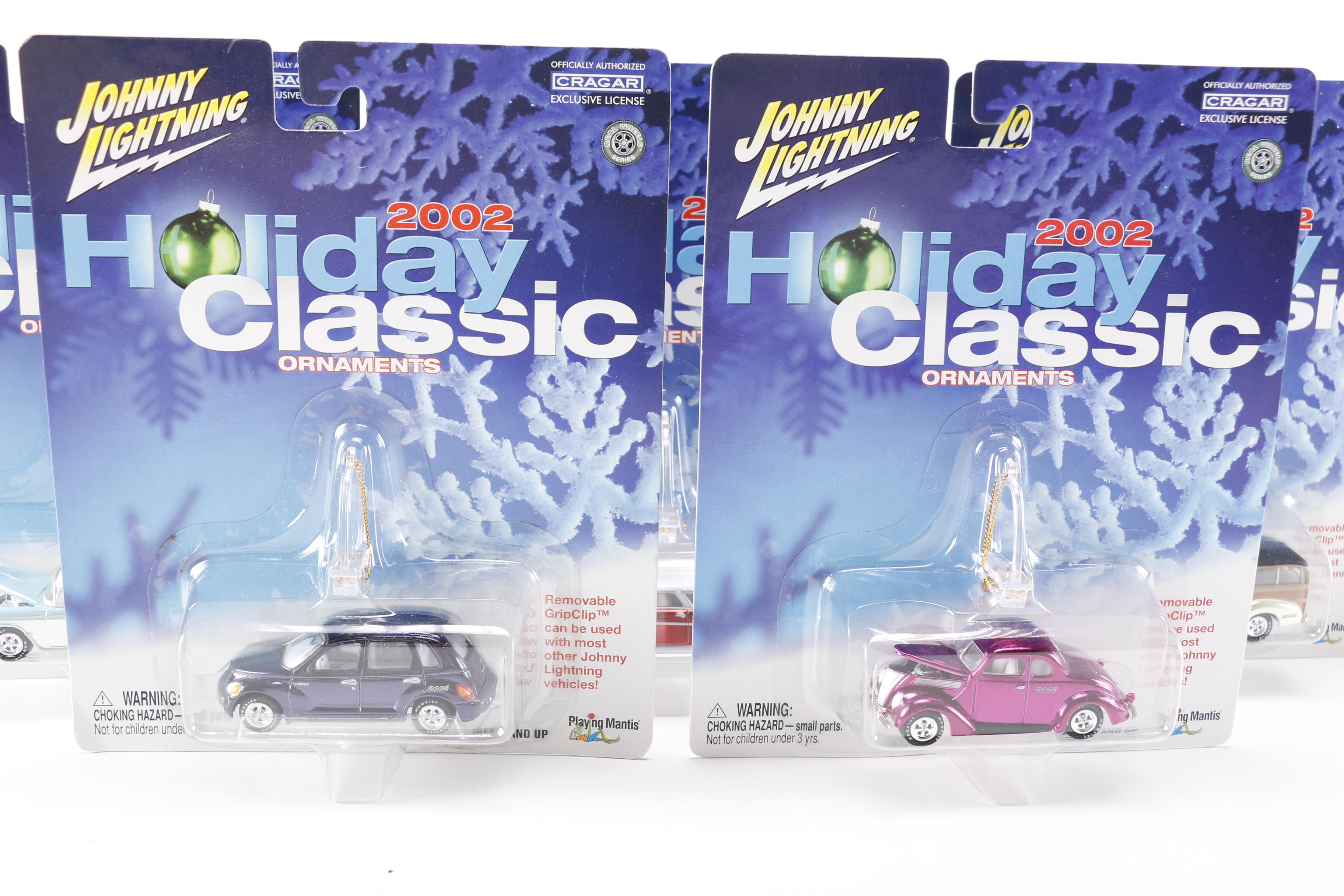 Johnny Lightning 2002 Holiday Classic Die-Cast Car Ornaments