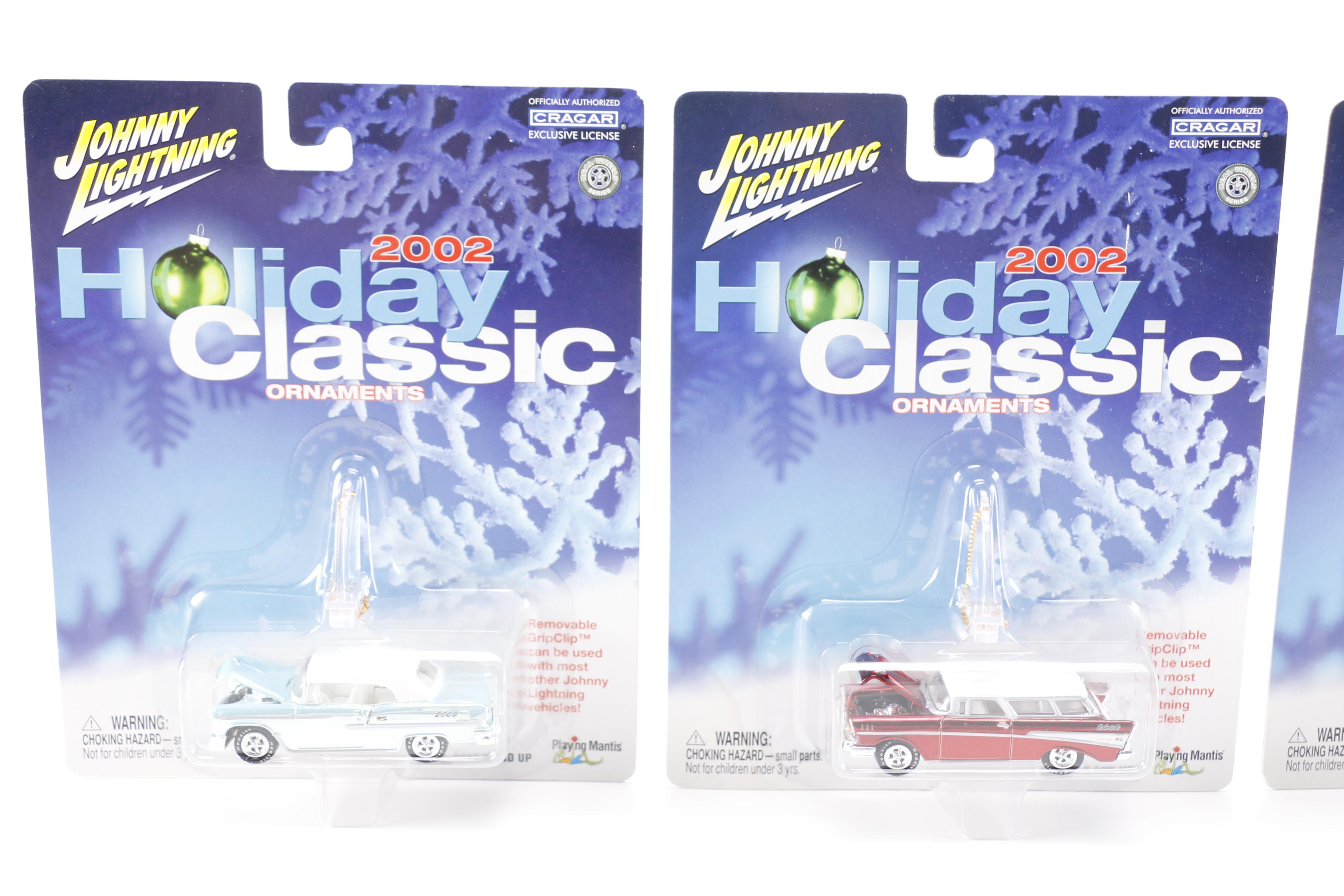 Johnny Lightning 2002 Holiday Classic Die-Cast Car Ornaments