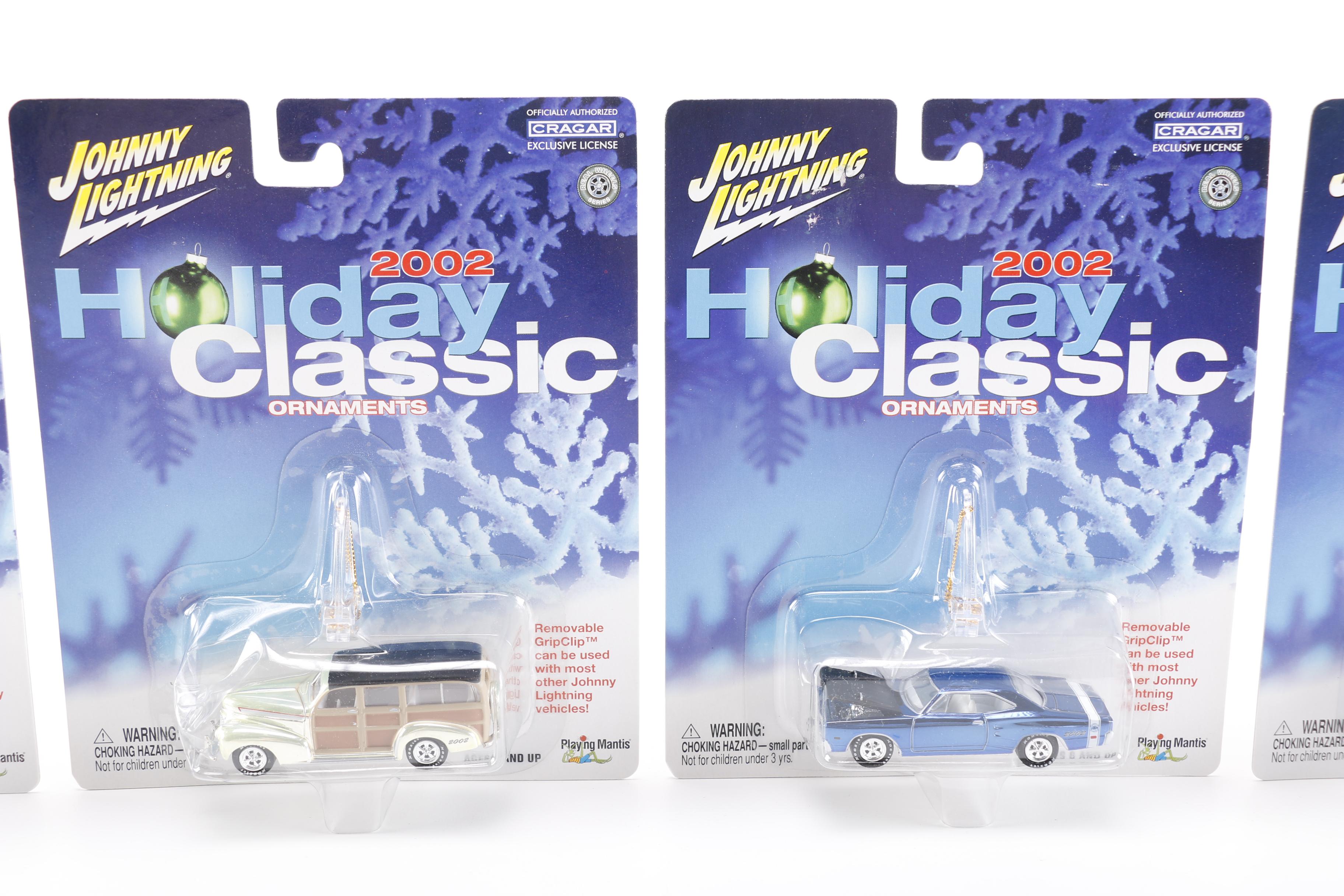 Johnny Lightning 2002 Holiday Classic Die-Cast Car Ornaments