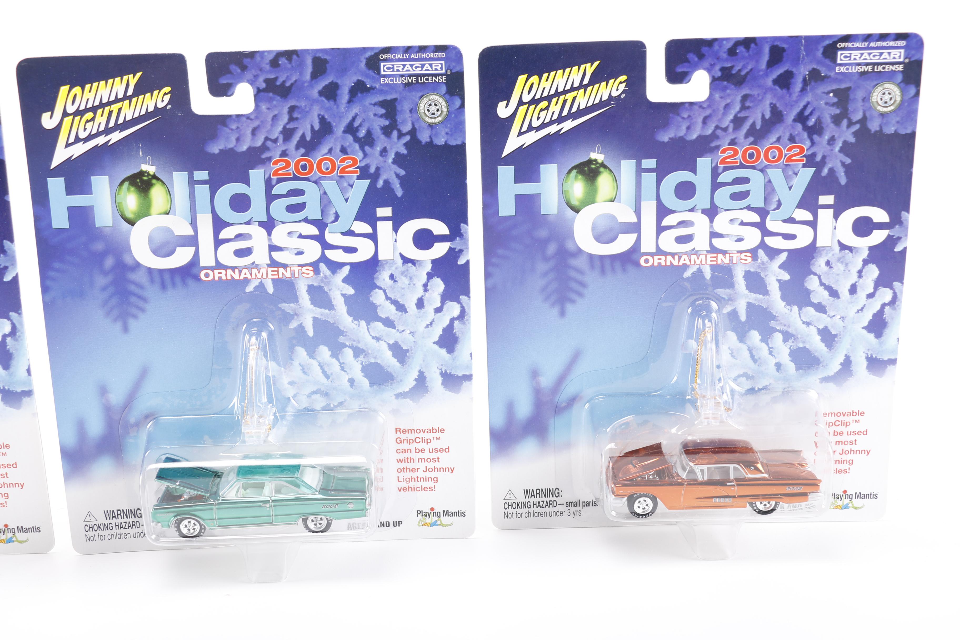 Johnny Lightning 2002 Holiday Classic Die-Cast Car Ornaments